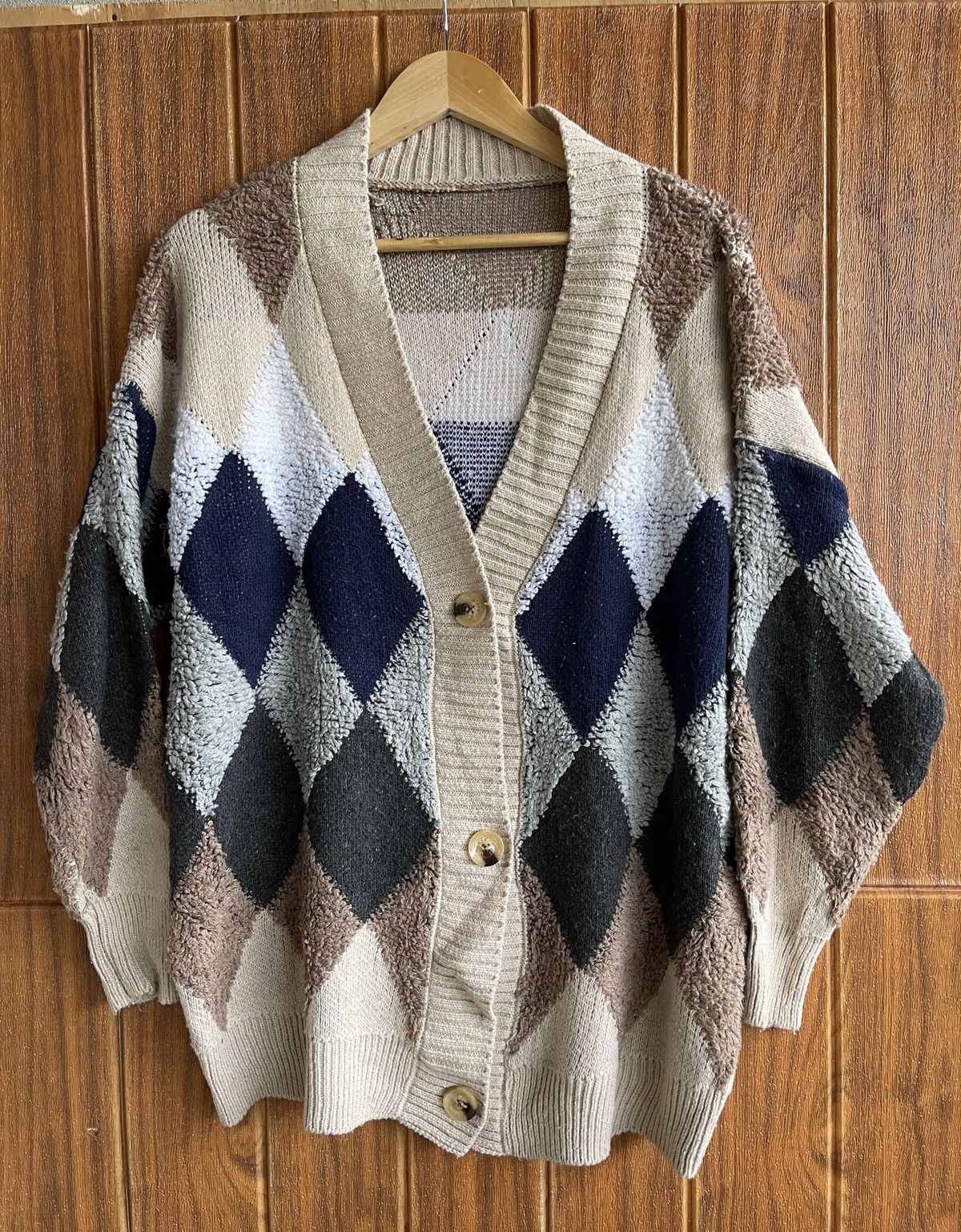 Aran Isles Knitwear × Japanese Brand Last Drop🔥Rare🔥Kurt Cobain Cardigan Knitwear Nice Colour Size US XL / EU 56 / 4 - 2 Thumbnail