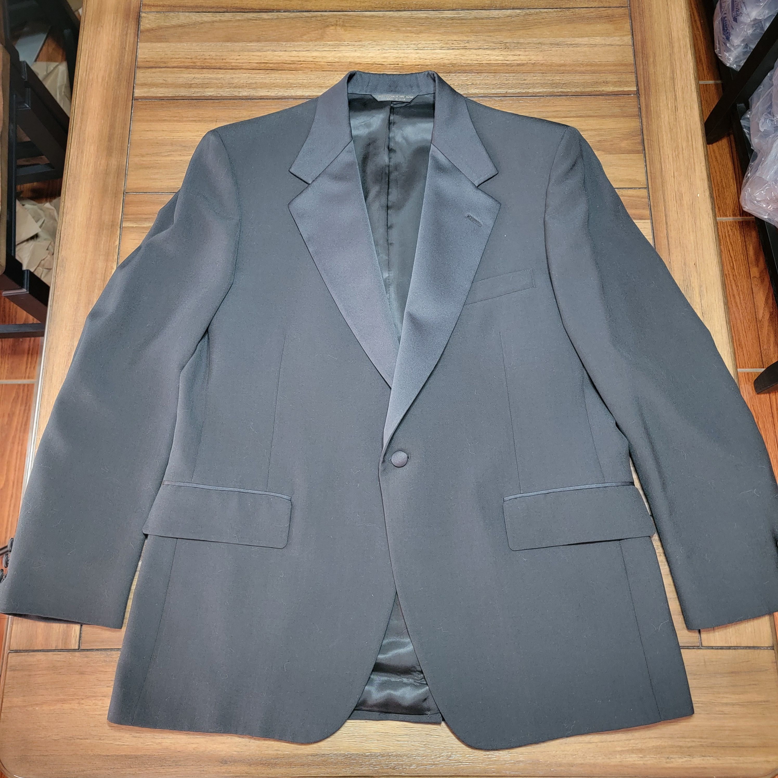 Other Laughton Hunter Black Suit Blazer Jacket - Size 43R Size 42R - 1 Thumbnail