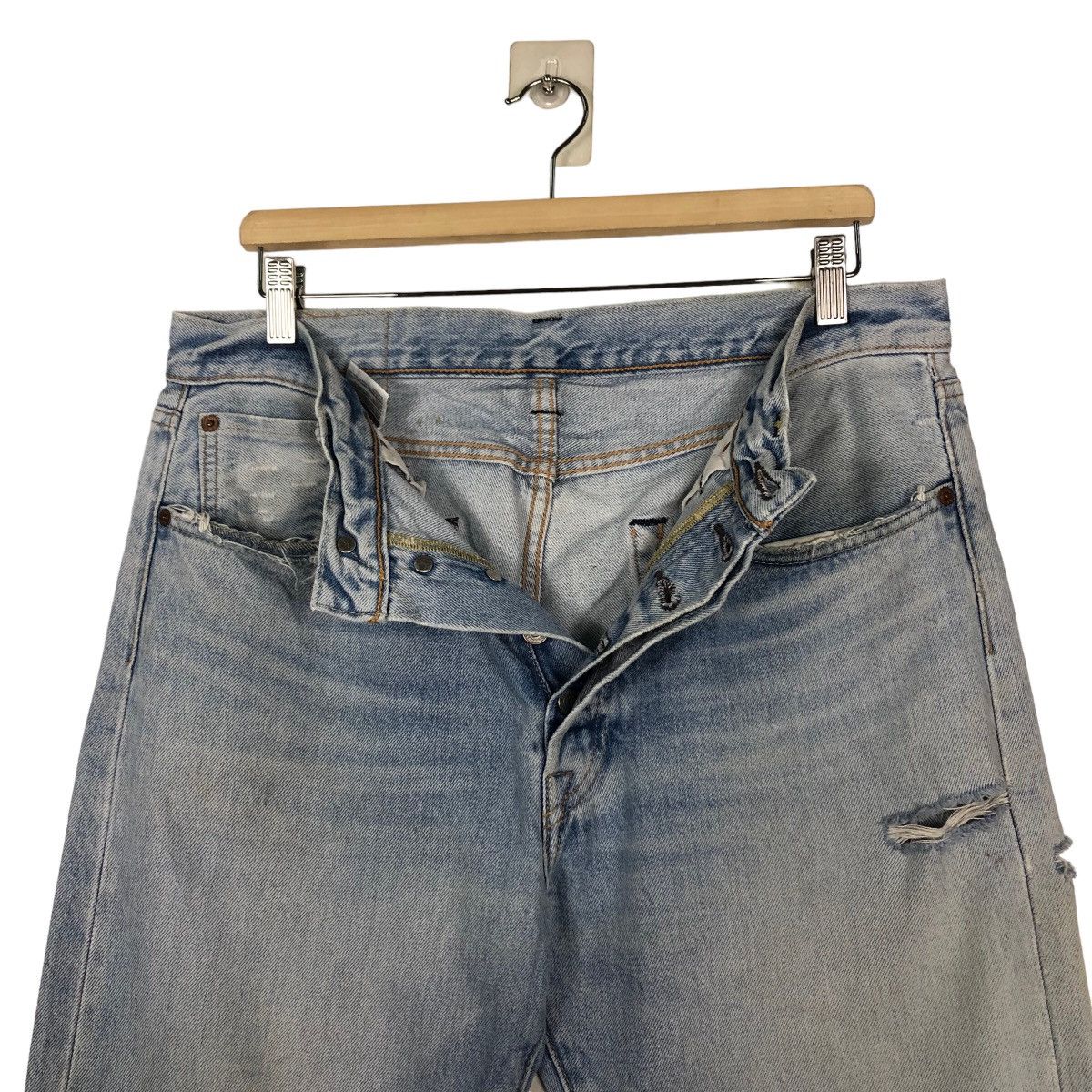 Levi's 🔥VINTGE ACID WASH DESIGN DENIM JEANS LEVI’S 501 Size US 32 / EU 48 - 17 Thumbnail