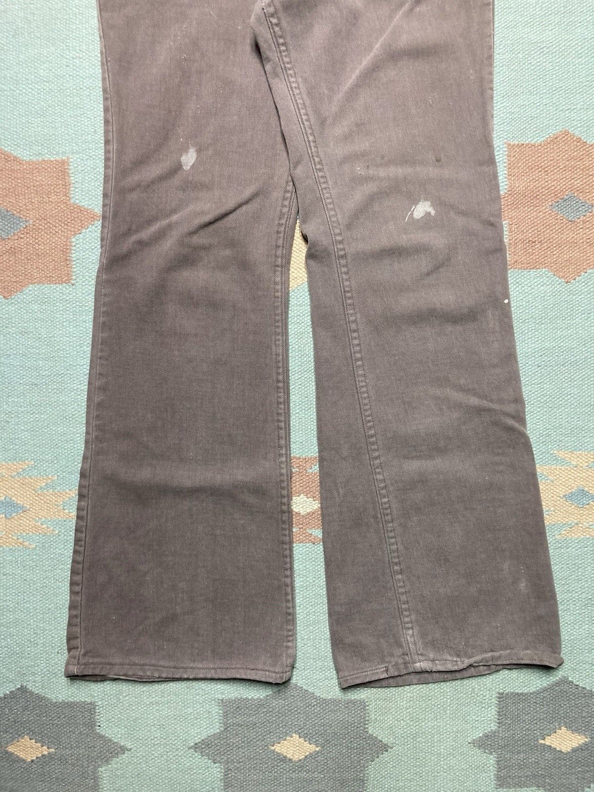 Levi's × Vintage 70s Levi’s jeans flare leg bell bottom button fly patc 30x30 Size 30" / US 8 / IT 44 - 2 Thumbnail