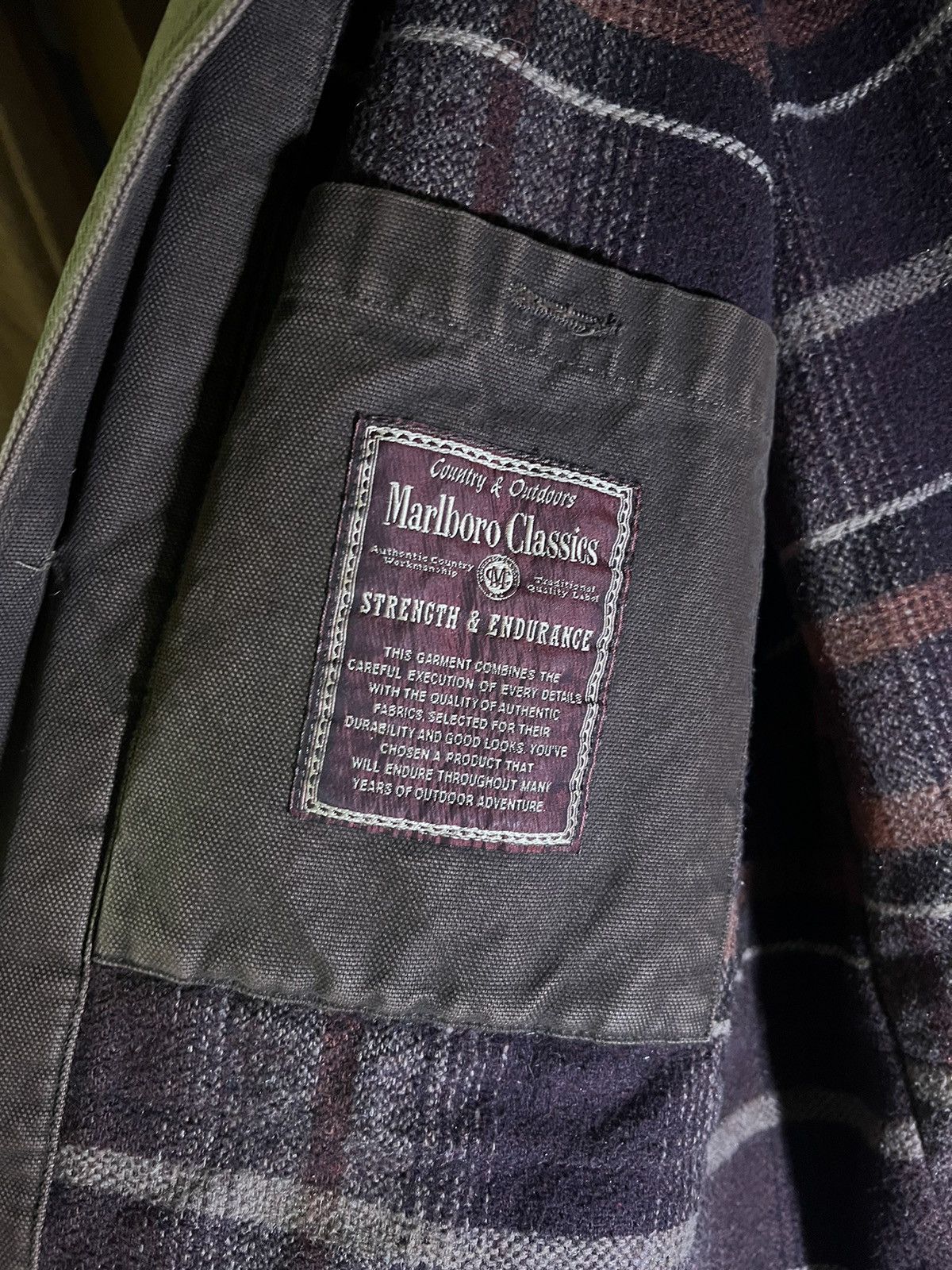 Marlboro Marlboro Classics Vintage 90's Blanket Lined Coat Size US XL / EU 56 / 4 - 22 Thumbnail