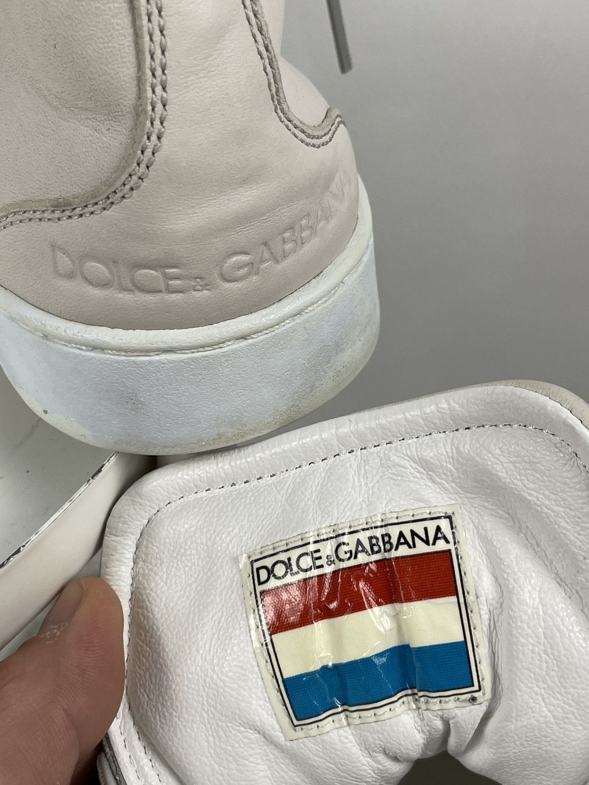 Dolce & Gabbana Rare Y2K D&G Leather Italy Lace-Up High-Top Sneakers Shoes Trainers Size US 5.5 / IT 35.5 - 15 Thumbnail
