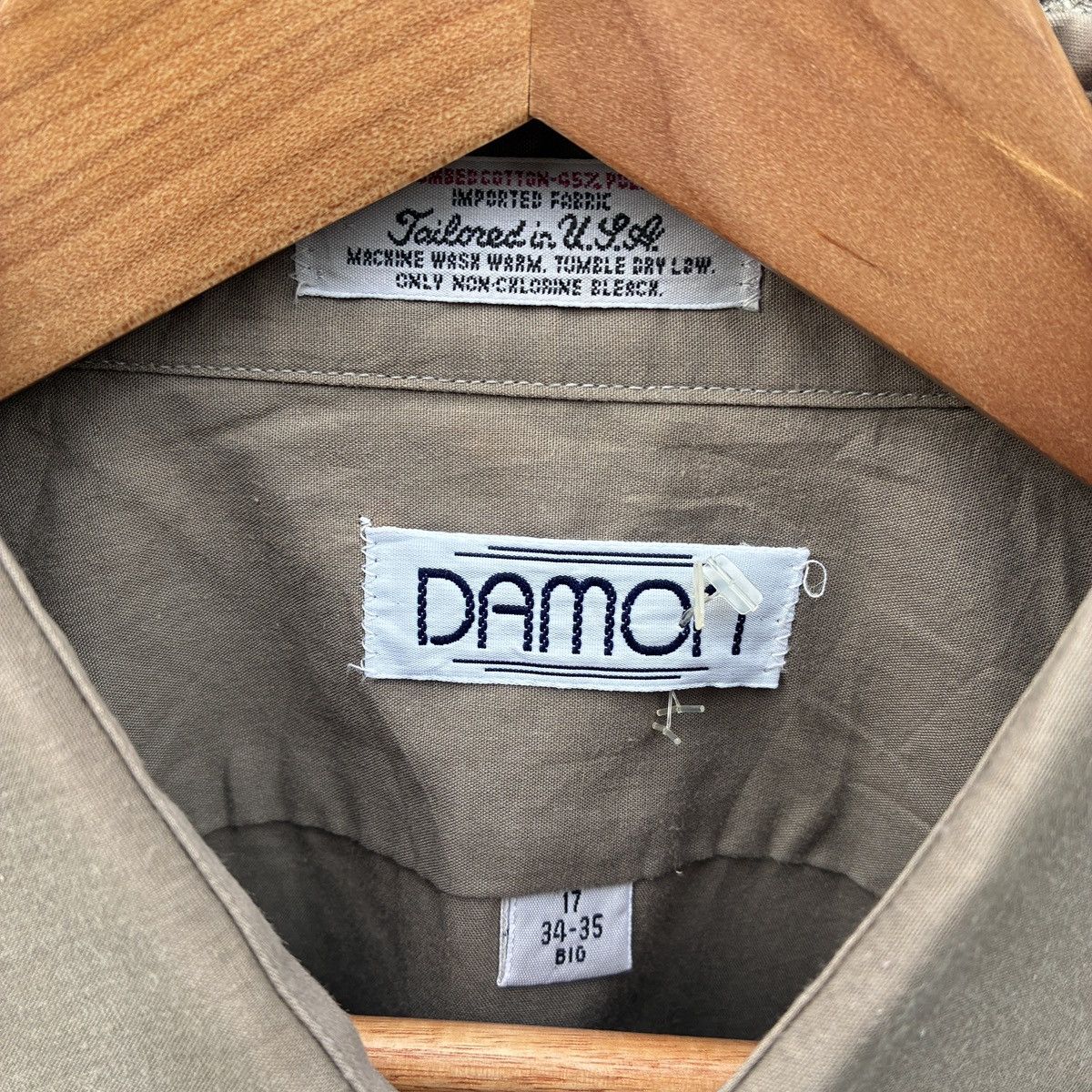 Vintage Damon Light Brown Long Sleeve Cotton Blend Dress Shirt Size US XL / EU 56 / 4 - 3 Thumbnail