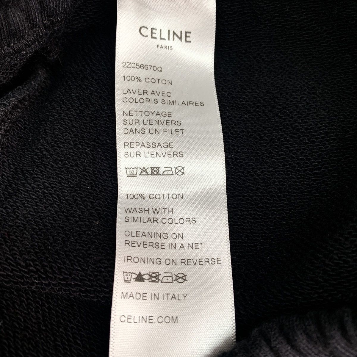 Celine Celine Black Logo Letter Printed Casual Sweatpants K26WX Size US 34 / EU 50 - 8 Thumbnail
