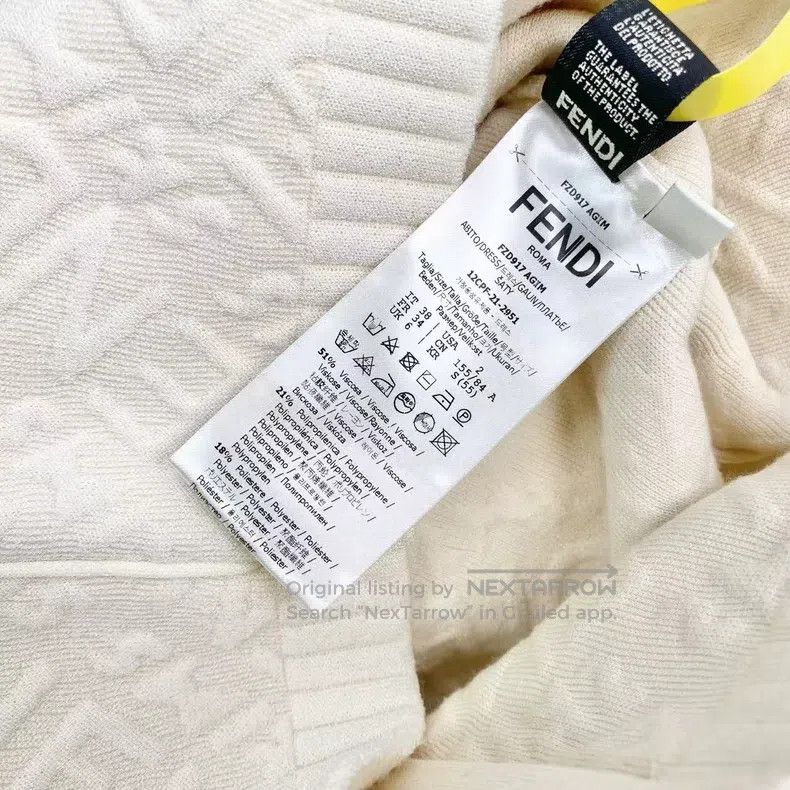 Fendi Fendi Viscose Fiber Full Logo Embossed Printed Dress Size XS / US 0-2 / IT 36-38 - 4 Thumbnail