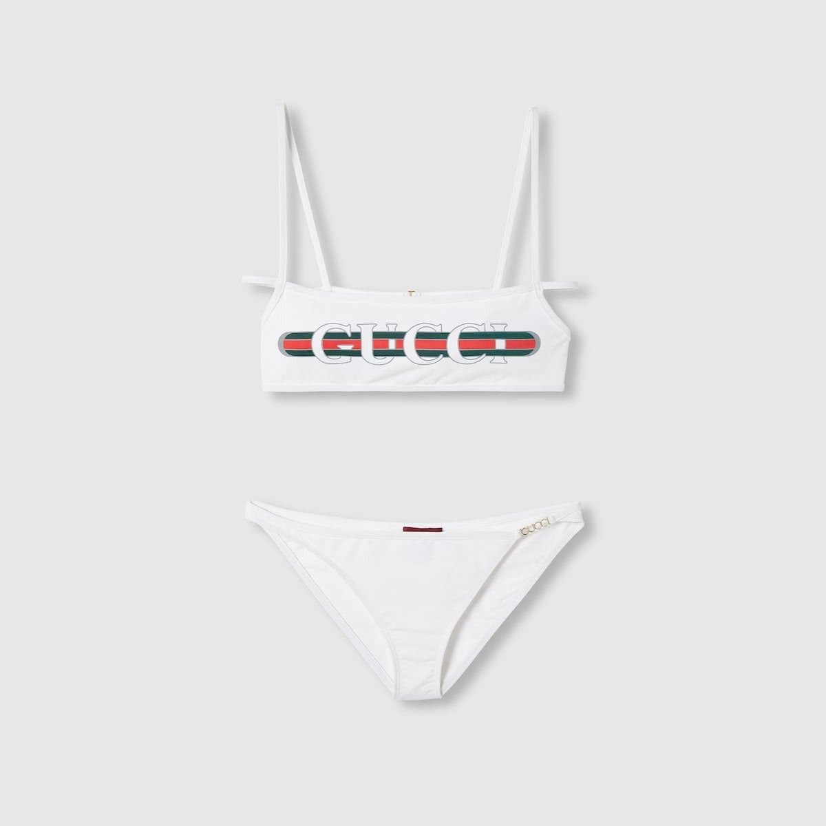 Gucci Logo Print Stretch Jersey Bikini SIZE M