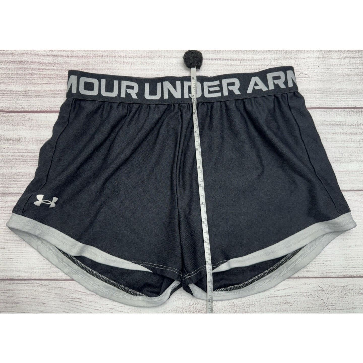Under Armour UNDER ARMOUR Girl's Youth Large (L) Shorts Black Print w Log Size 34" / US 12 / IT 48 - 8 Thumbnail
