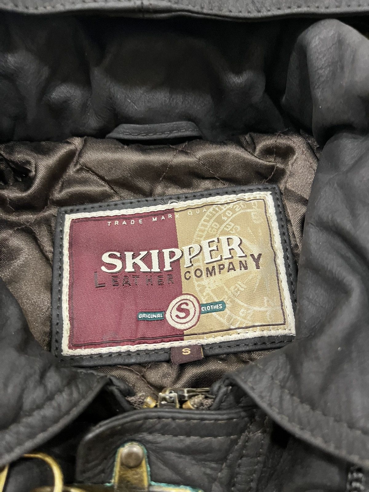 Vintage Skipper Vintage Leather Waxed Metal Lockers Fireman Jacket Size US M / EU 48-50 / 2 - 6 Thumbnail