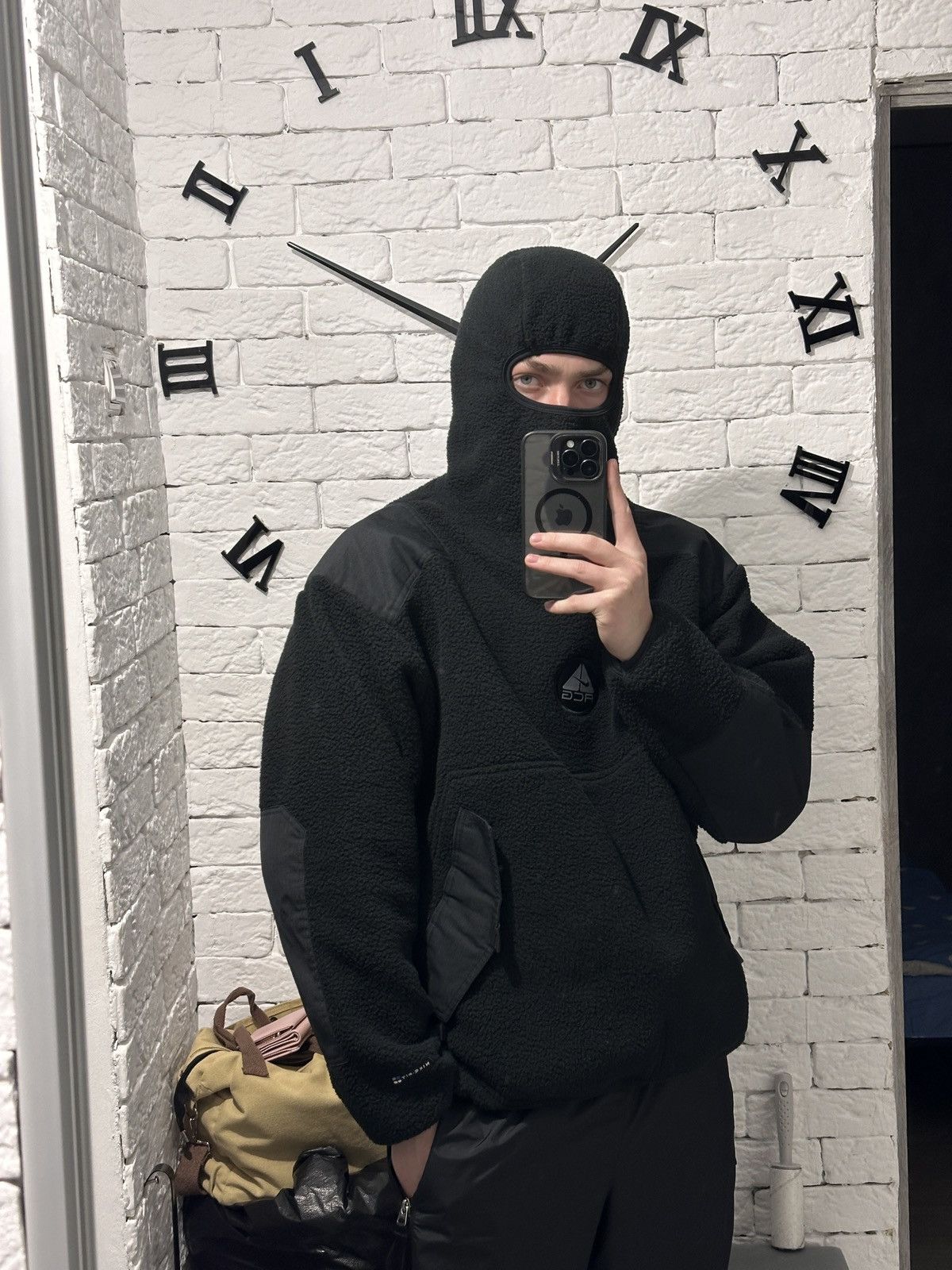 Nike ACG Black Nike ACG Ninja Sherpa Fleece Balaclava Hoodie Size M Size US M / EU 48-50 / 2 - 15 Thumbnail