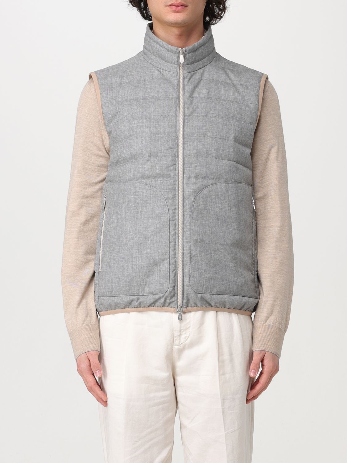image of Brunello Cucinelli Suit Vest Men Grey (Size XL)