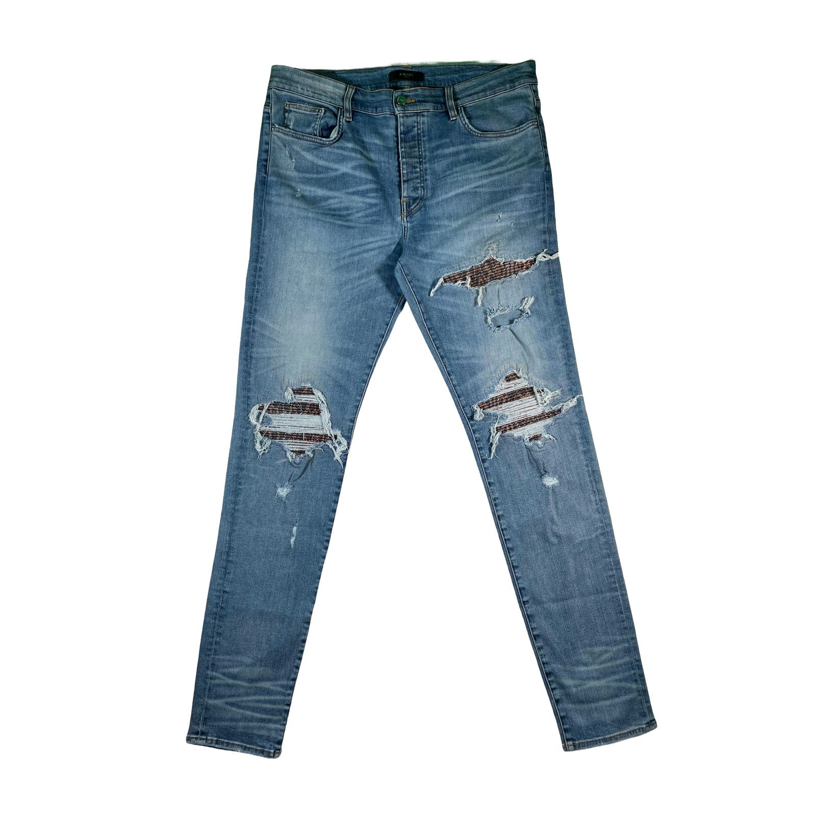 Amiri Amiri Acid Patch MX1 Light Wash Jeans Size US 38 / EU 54 - 1 Thumbnail