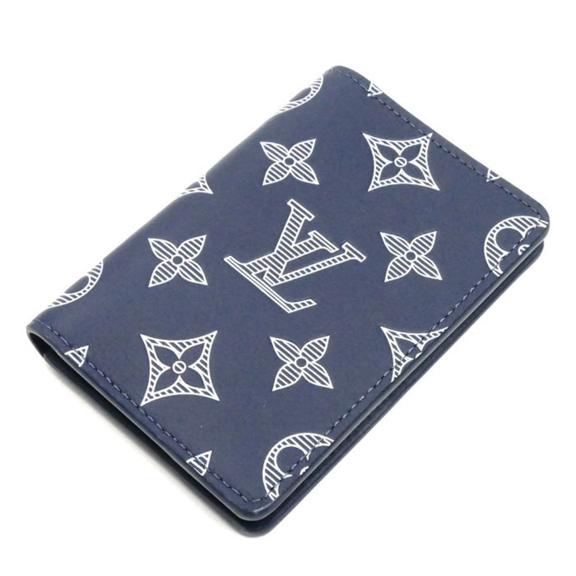 Louis Vuitton Louis Vuitton Organizer de Poche Card Case Navy M83378 Men's Size ONE SIZE - 1 Thumbnail
