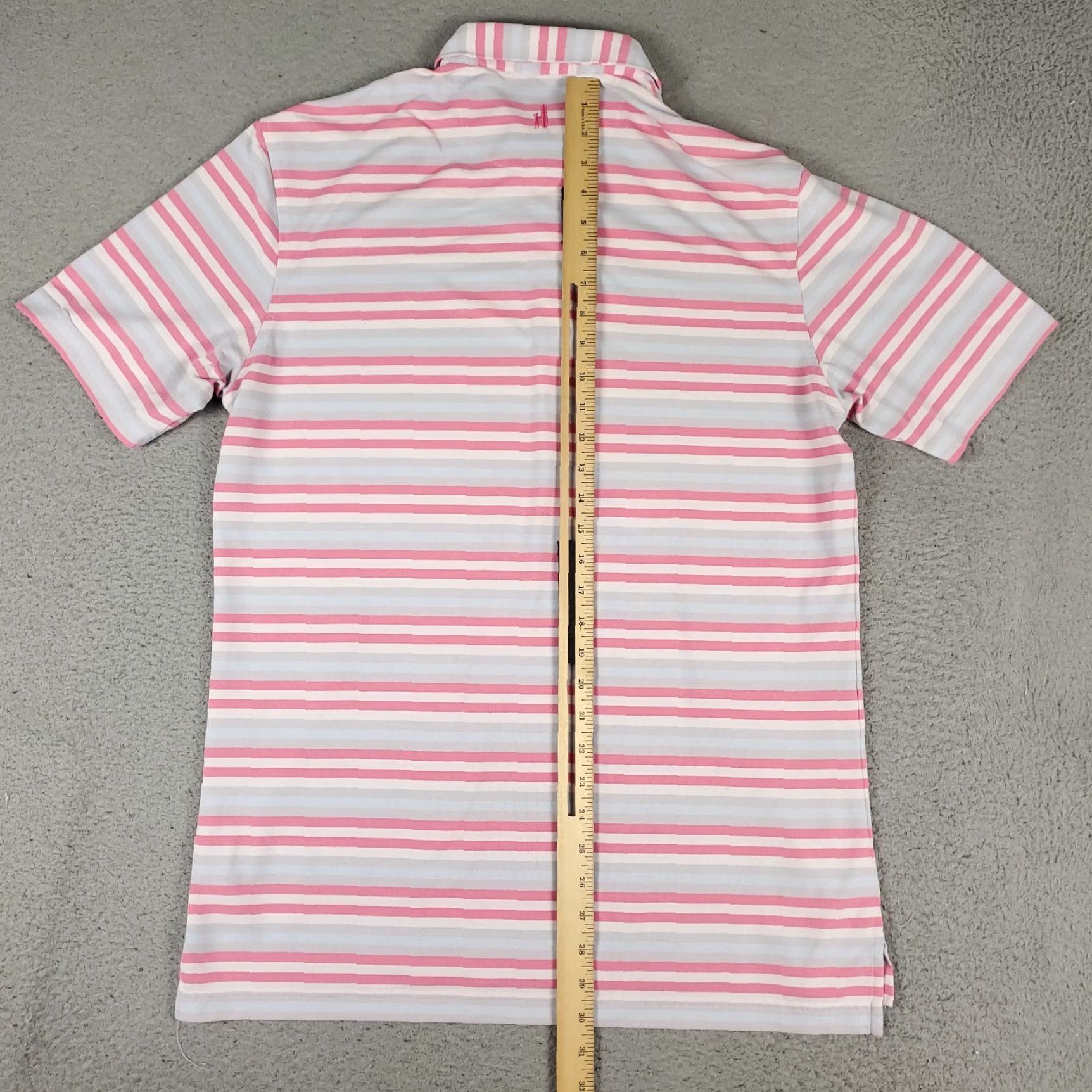 johnnie-O johnnie-O Polo Shirt Mens Size Medium Pink Striped Golf Short Sleeve Size US M / EU 48-50 / 2 - 7 Thumbnail