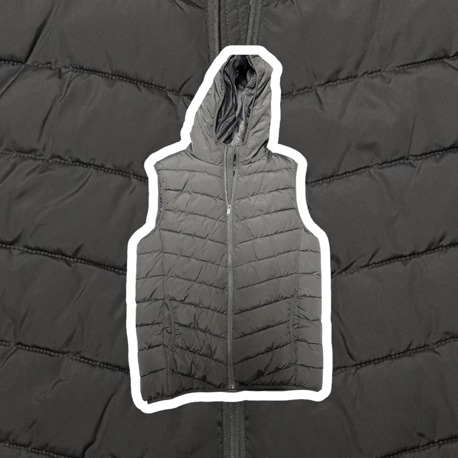 7 For All Mankind Stylish Padded Grey Vest with Hood by MAN Size US S / EU 44-46 / 1 - 1 Thumbnail