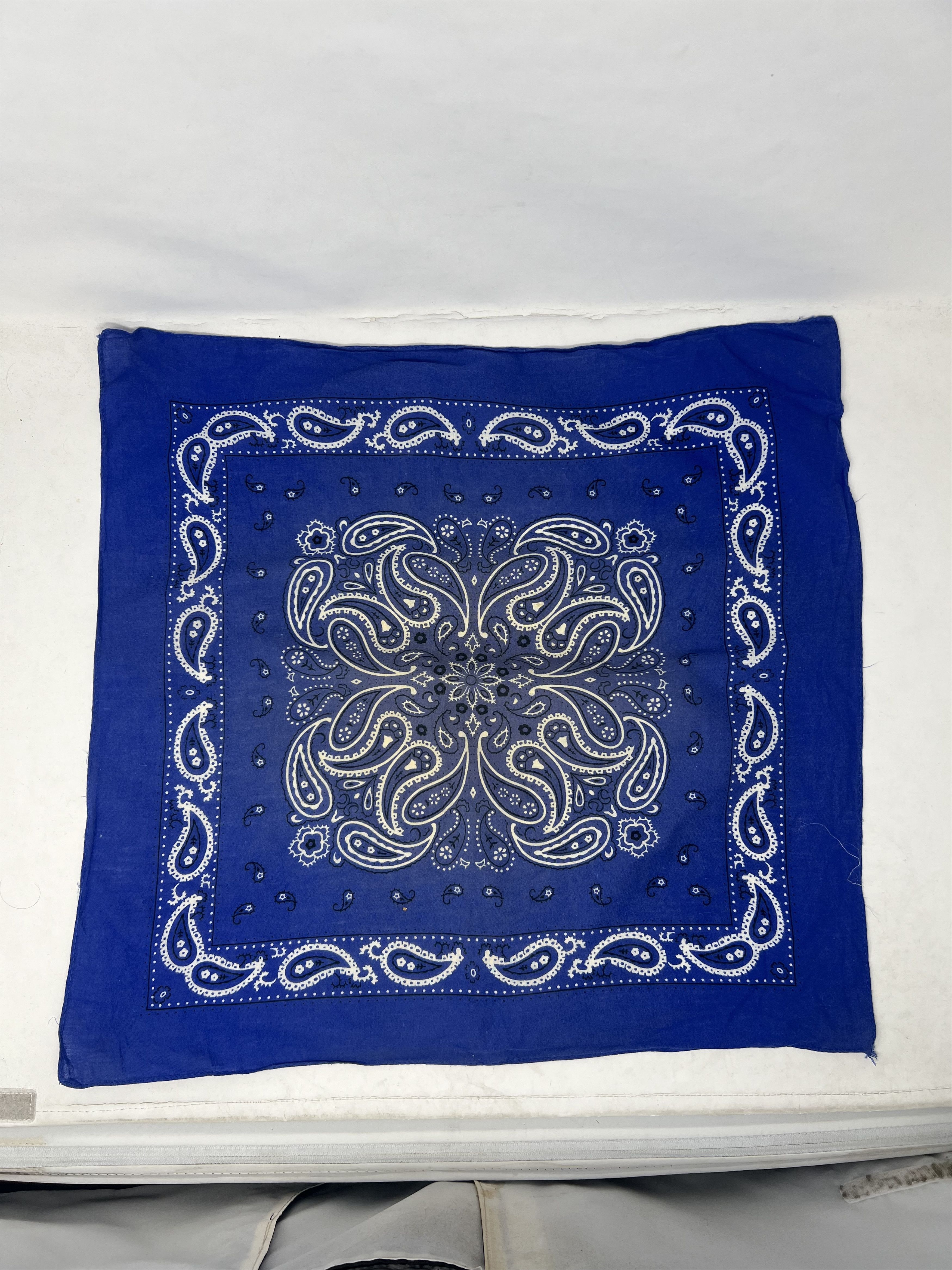 Japanese Brand Paisley Blue Bandana Handkerchief Size ONE SIZE - 3 Thumbnail