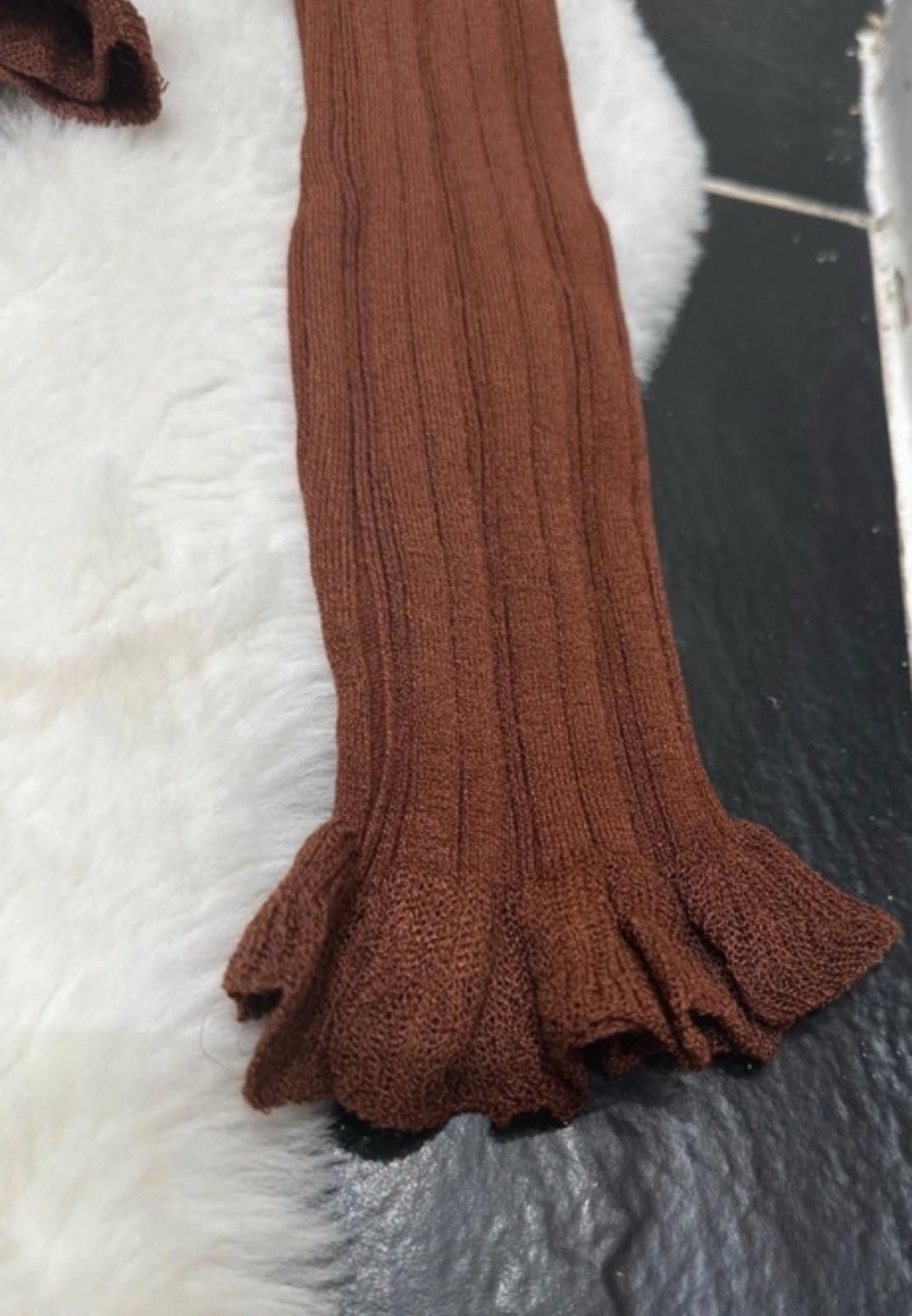 Zara ZARA brown cardigan with tie and rose detail BMWT Size M / US 6-8 / IT 42-44 - 3 Thumbnail