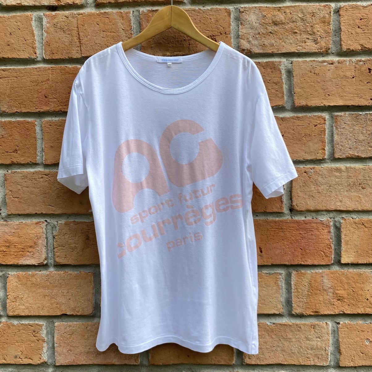 Courreges Courreges White Short Sleeve Logo Print T-Shirt Size US M / EU 48-50 / 2 - 3 Thumbnail