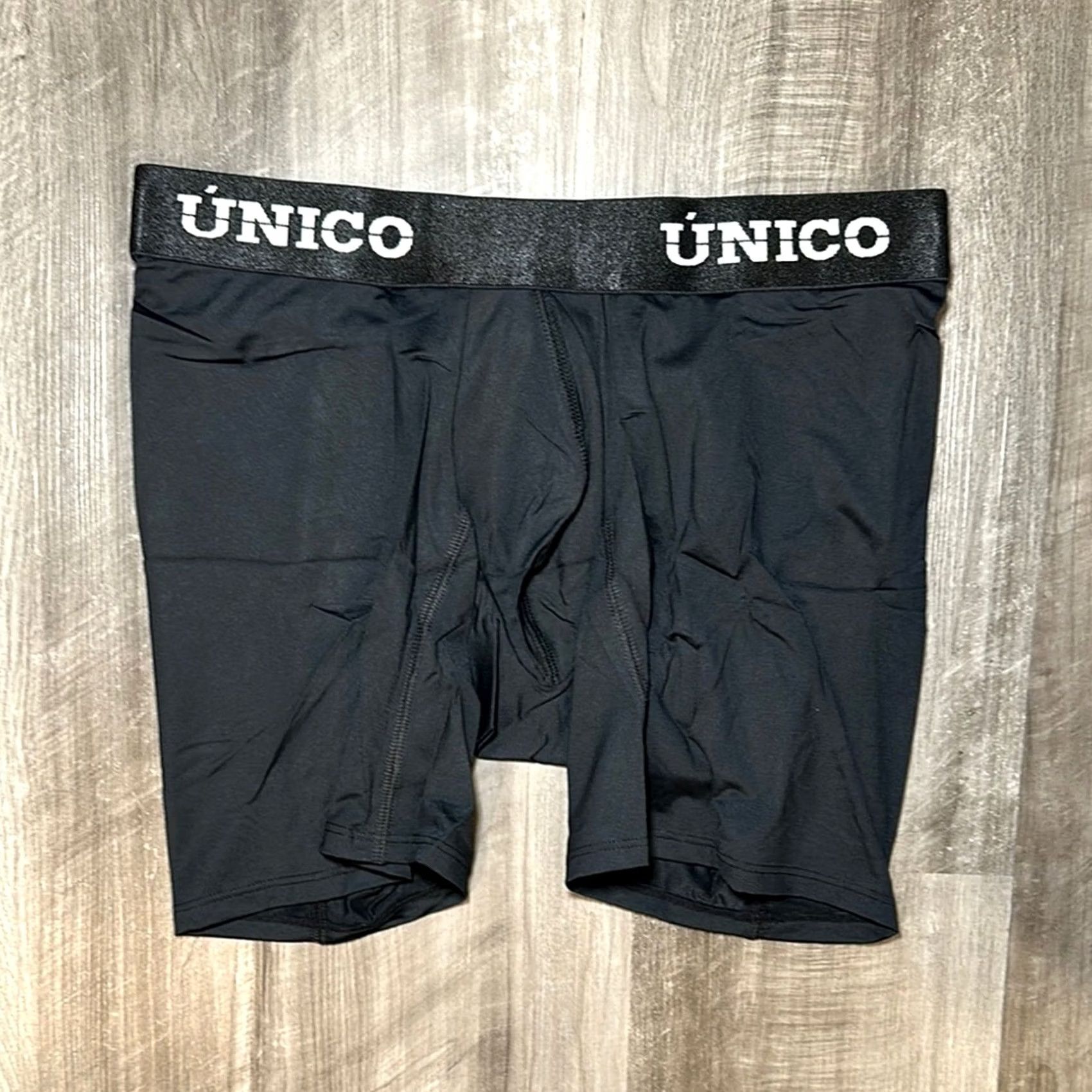 Vintage Unico Boxer Copa Medio Intenso Microfabric Boxer Brief Medium Black Men Underwear Boxer Briefs M Regular Size 40R - 2 Thumbnail
