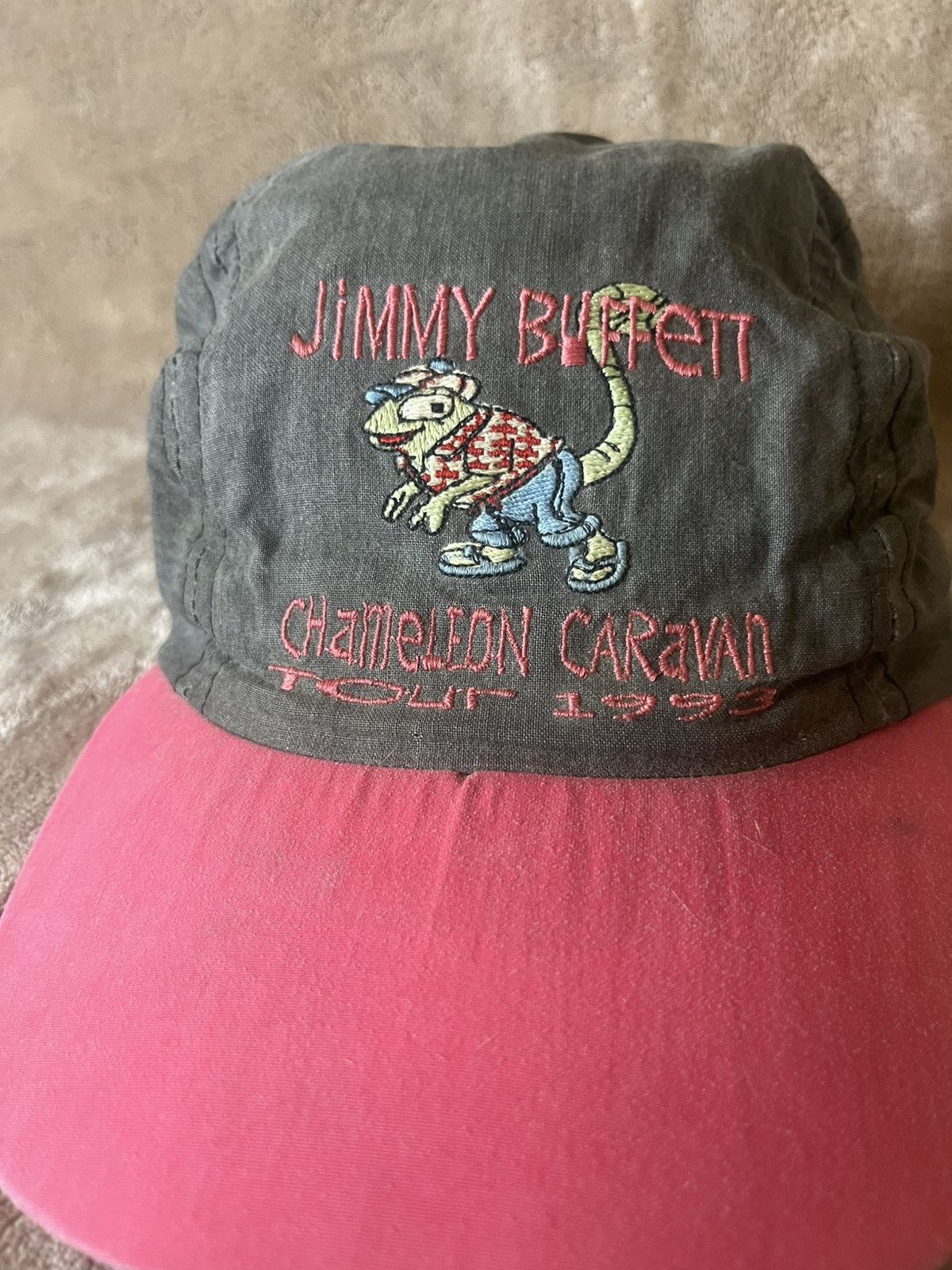 Anvil Vintage 1993 Jimmy Buffet Chameleon Caravan Tour hat OSFA Size ONE SIZE - 2 Thumbnail