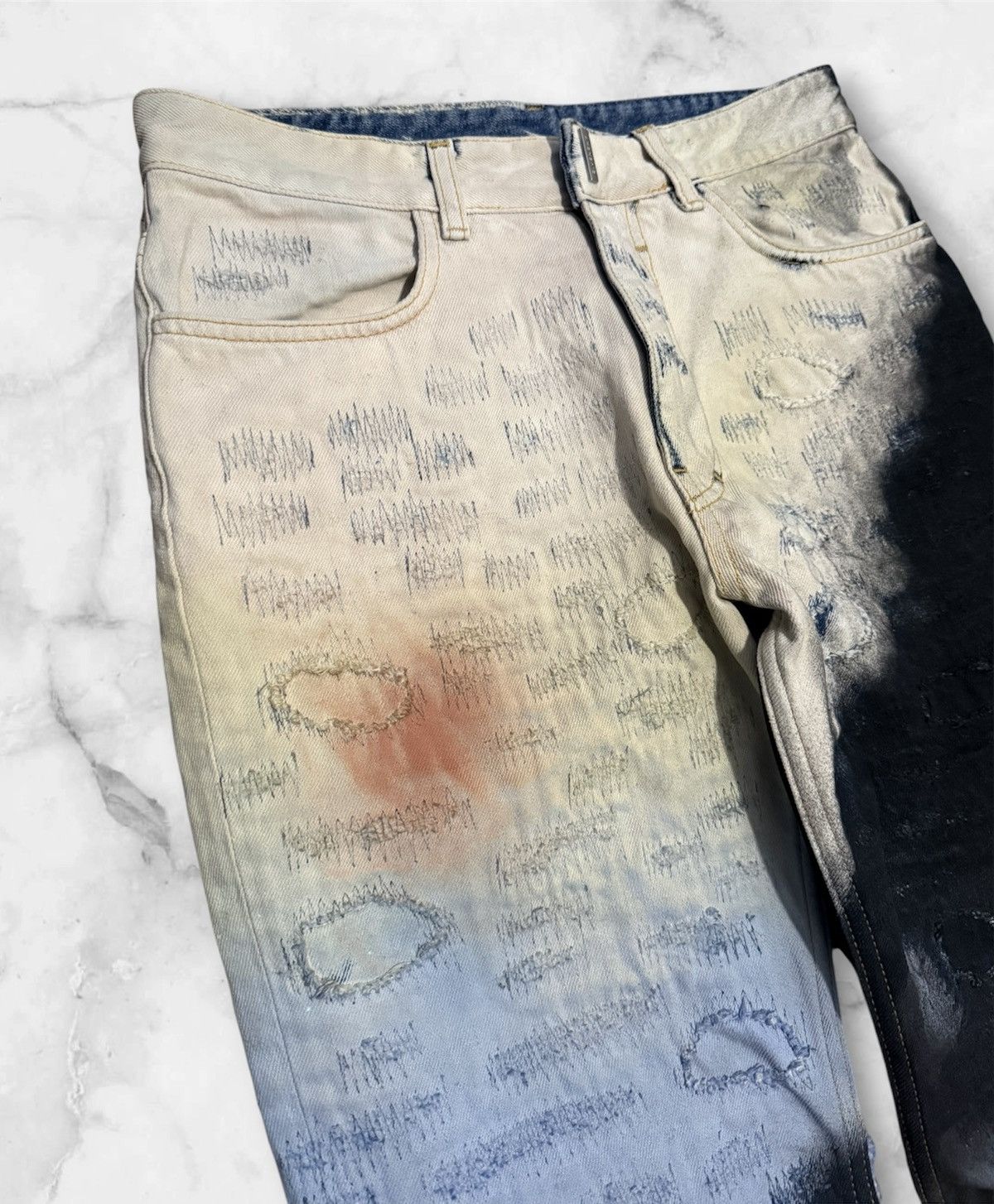 Givenchy Givenchy Boro Tie-Dyed Jeans Size US 29 - 3 Thumbnail