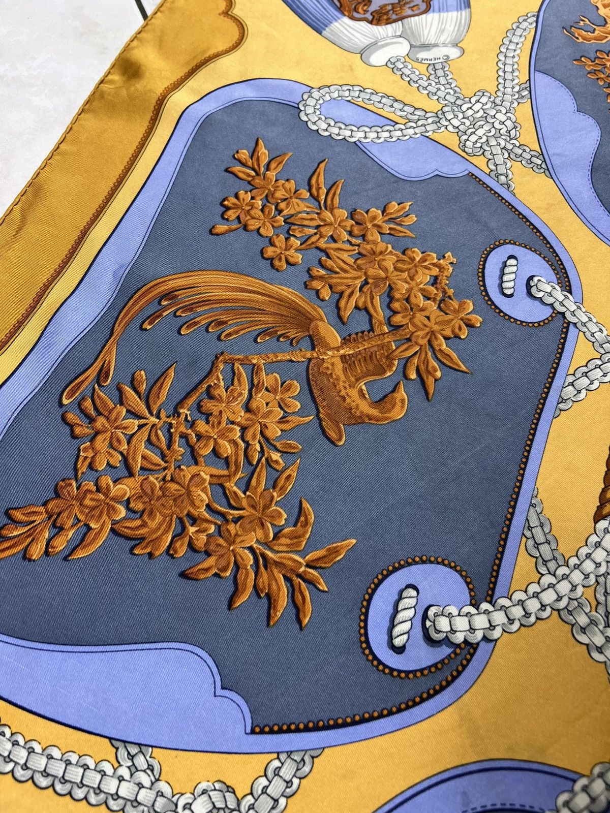 Hermes Vintage Hermes Paris Tsubas silk handkerchief scarf chain Size ONE SIZE - 17 Thumbnail