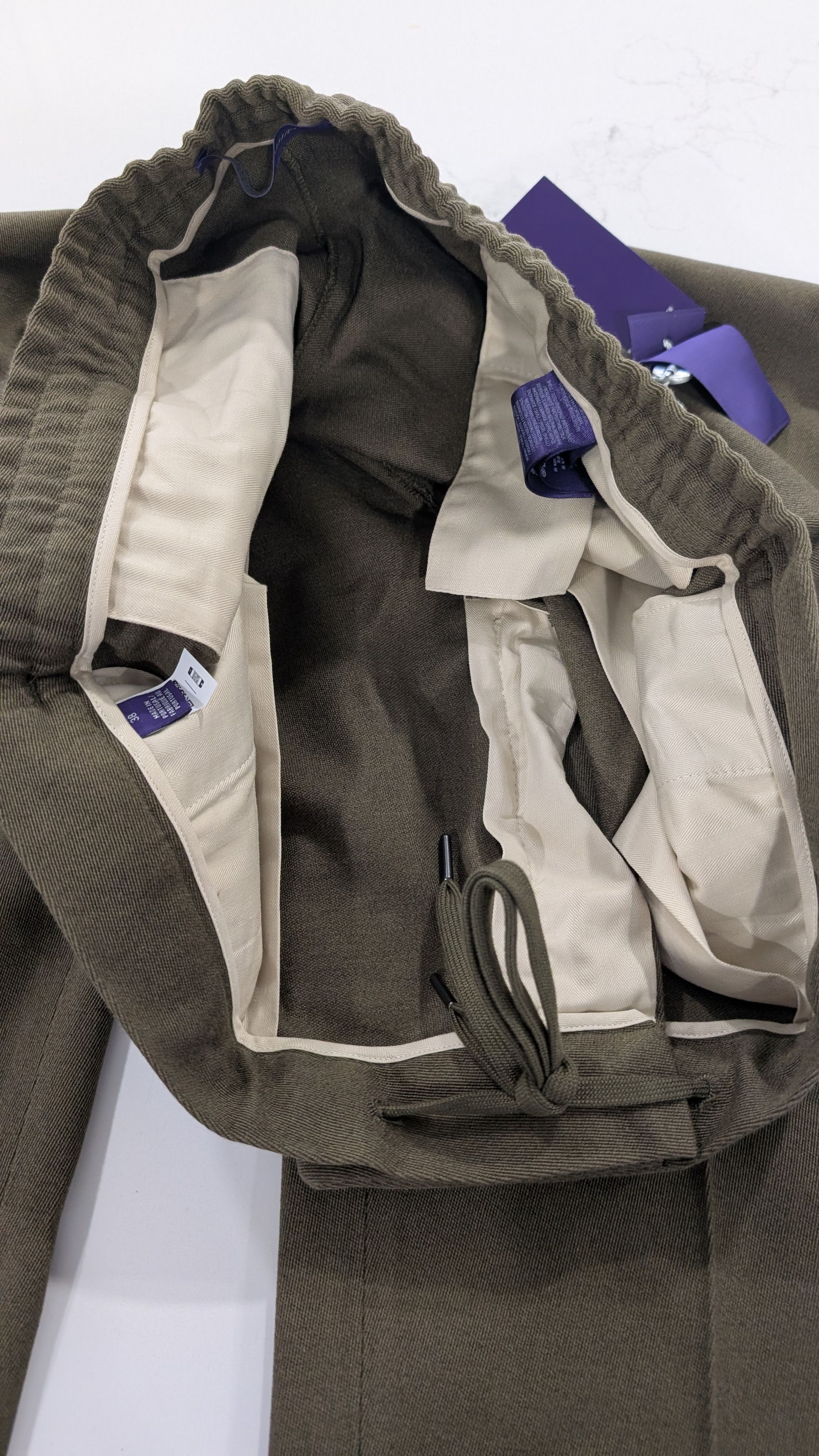 Ralph Lauren Purple Label Ralph Lauren Purple Label Davis Dress Trousers 38 Olive Size US 38 / EU 54 - 8 Thumbnail