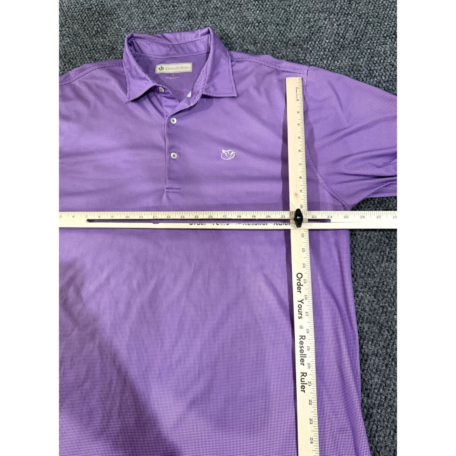 Vintage Donald Ross Polo Shirt Mens XL Purple Gingham Short Sleeve Golf Performance Knit Size US XL / EU 56 / 4 - 6 Thumbnail