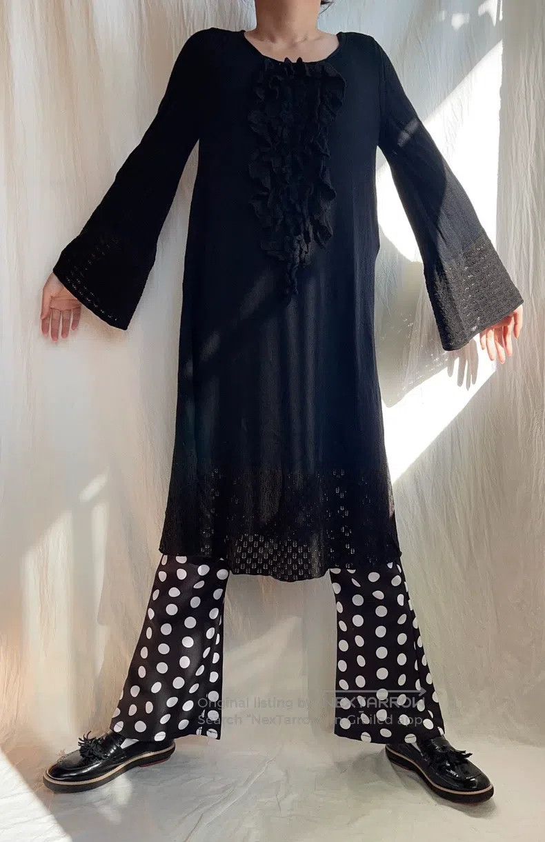 Junya Watanabe Junya Watanabe size F Black Wool Crochet Knit Dress Size S / US 4 / IT 40 - 4 Thumbnail