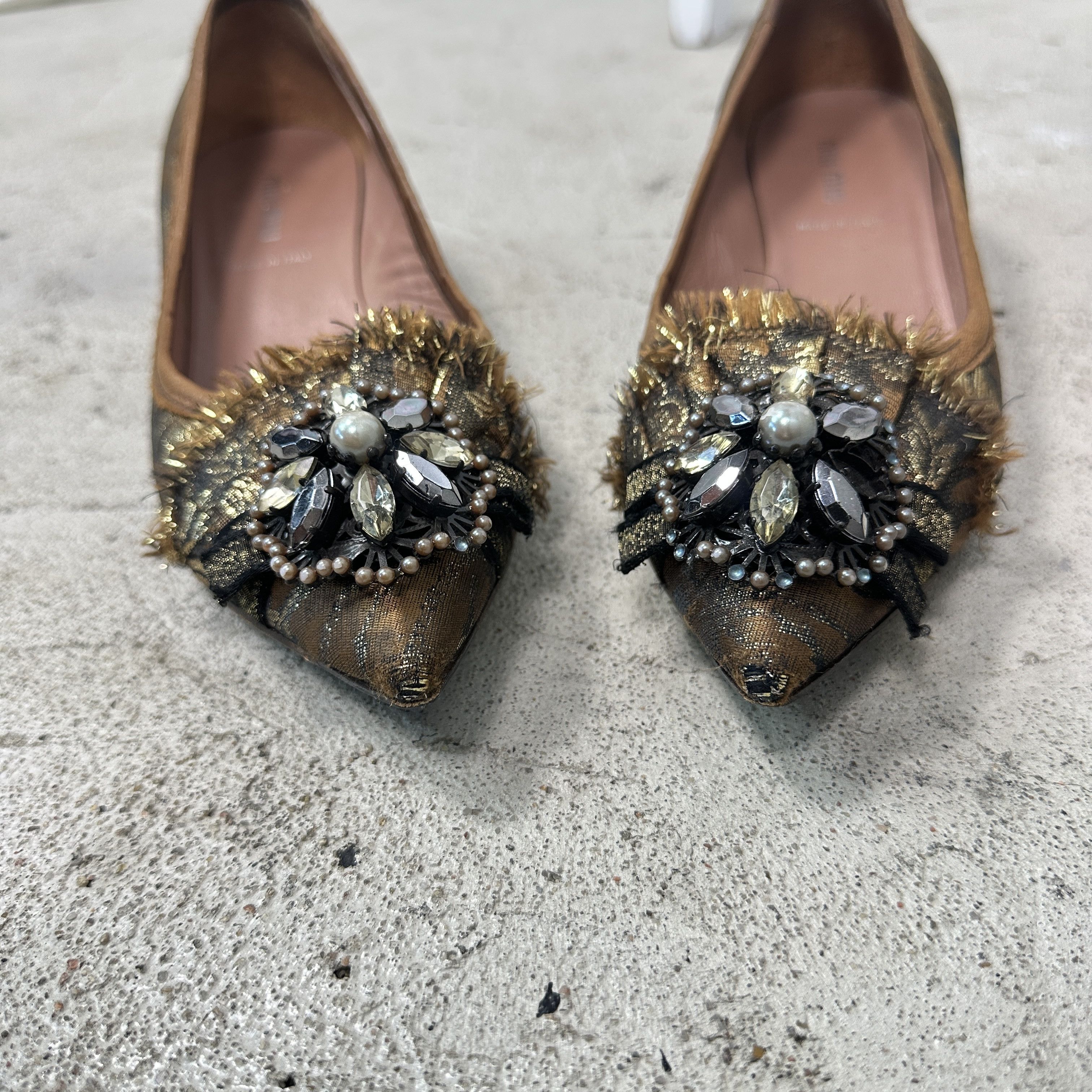 Miu Miu Vintage Jacquard Embellished Miu Miu Kitten Heels 00s Size US 6.5 / IT 36.5 - 7 Thumbnail