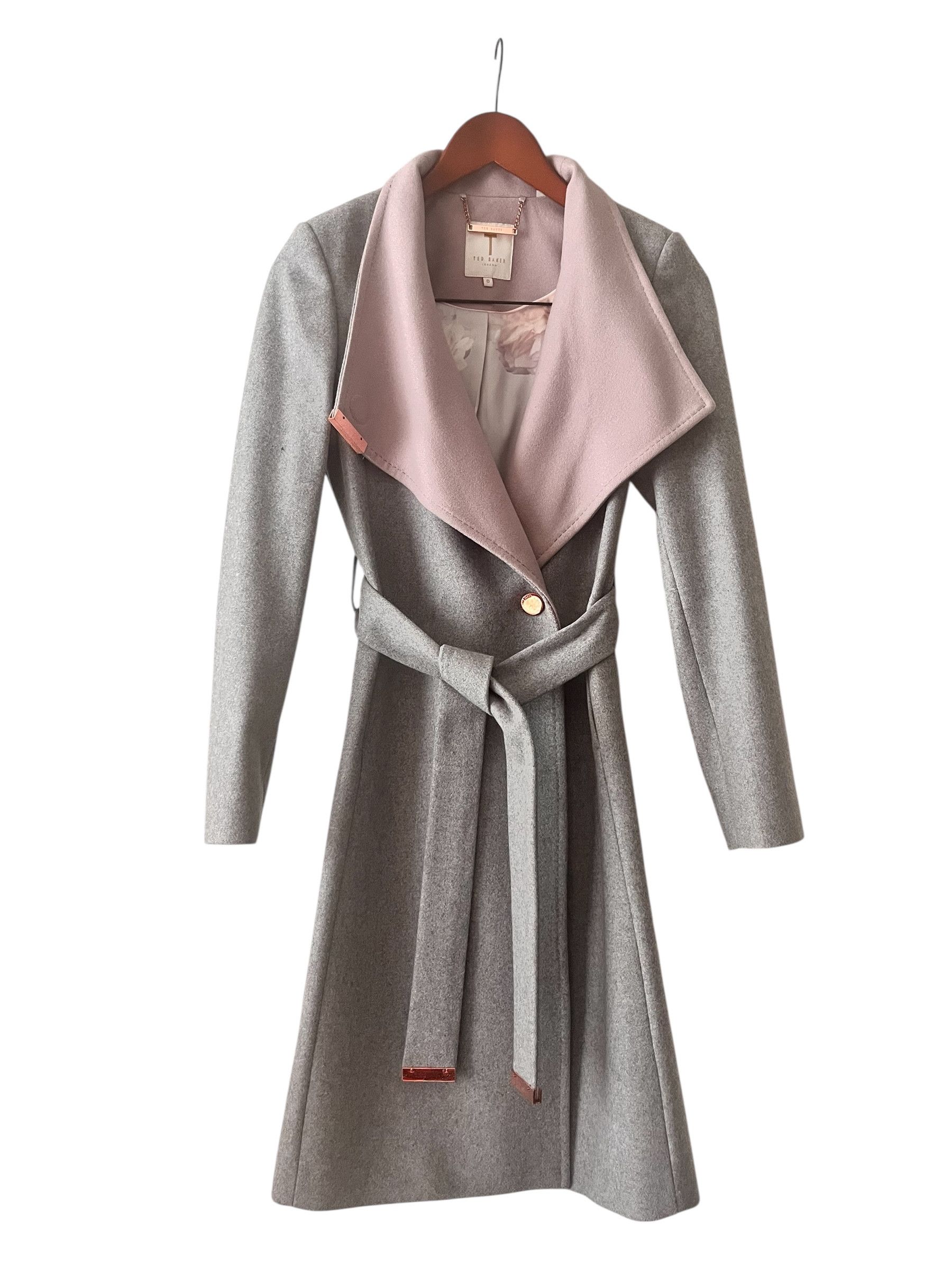 Ted Baker Wrap grey coat with magnet Size XS / US 0-2 / IT 36-38 - 2 Thumbnail