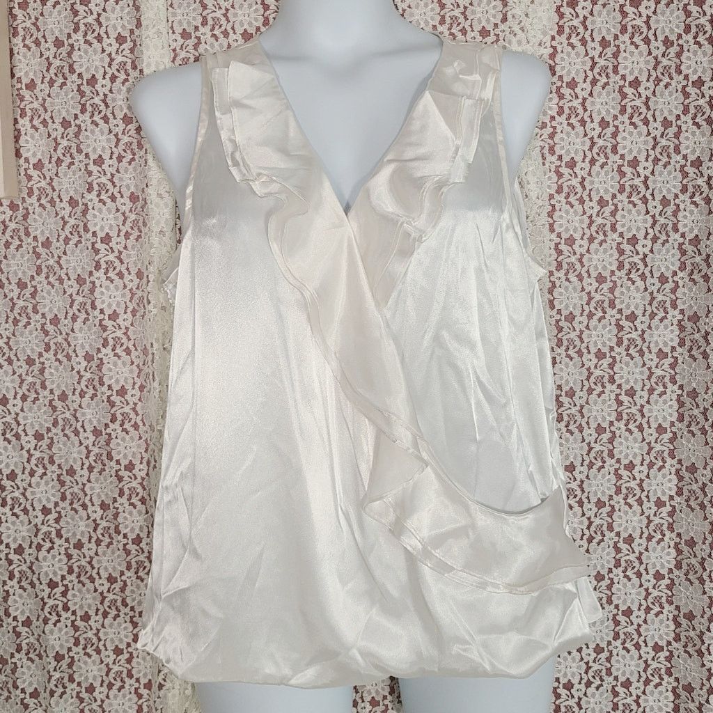 White House Black Market NWT Vintage 90s white house black market white tank large Size L / US 10 / IT 46 - 1 Thumbnail