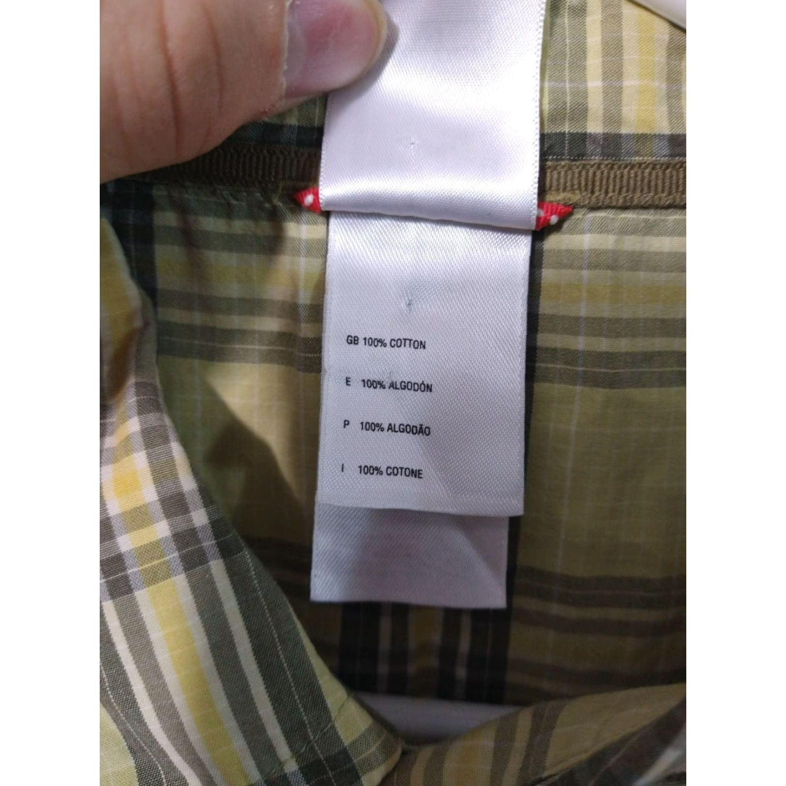 The North Face The North Face Shirt Mens L Yellow Plaid Button Up Short Sleeve Cotton Size US L / EU 52-54 / 3 - 6 Thumbnail