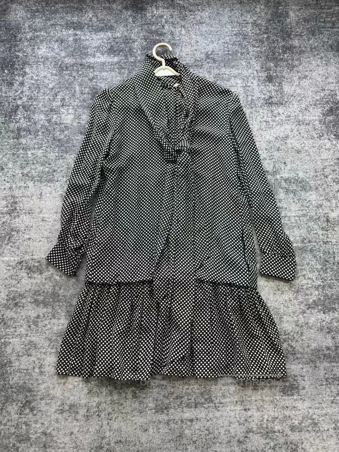 Celine Celine Polka Dot Silk Shirt Dress. Size XXS / US 00 / IT 34 - 1 Thumbnail