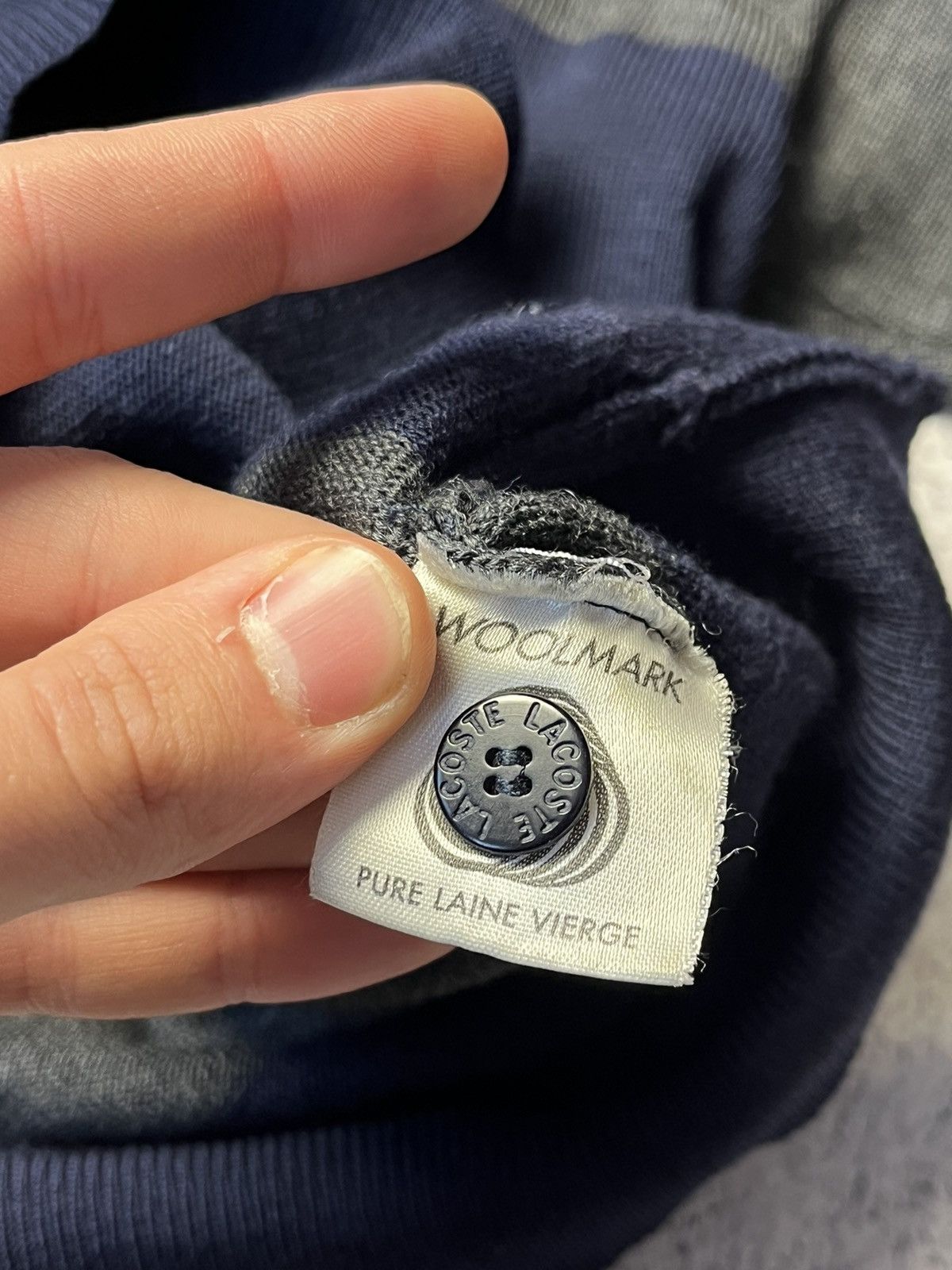 Lacoste Vintage Lacoste Polo Sweater Long sleeve Distressed Y2K Size US XL / EU 56 / 4 - 18 Thumbnail