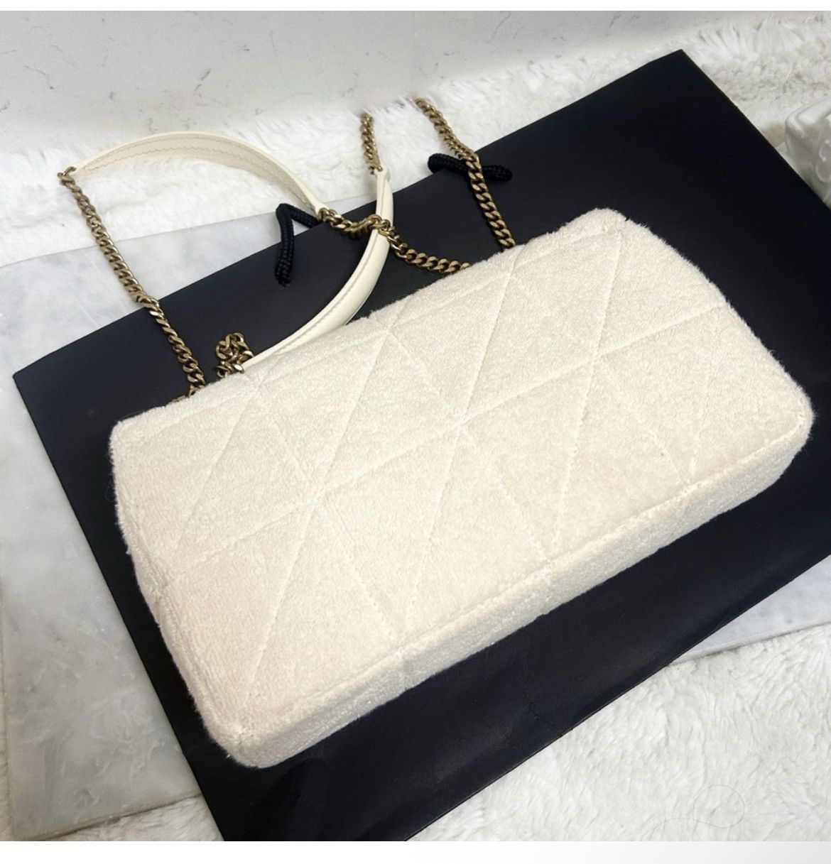 Saint Laurent Paris Authentic Saint Laurent Jamie Chain Ba Rive Gauche in Terry Size ONE SIZE - 11 Thumbnail