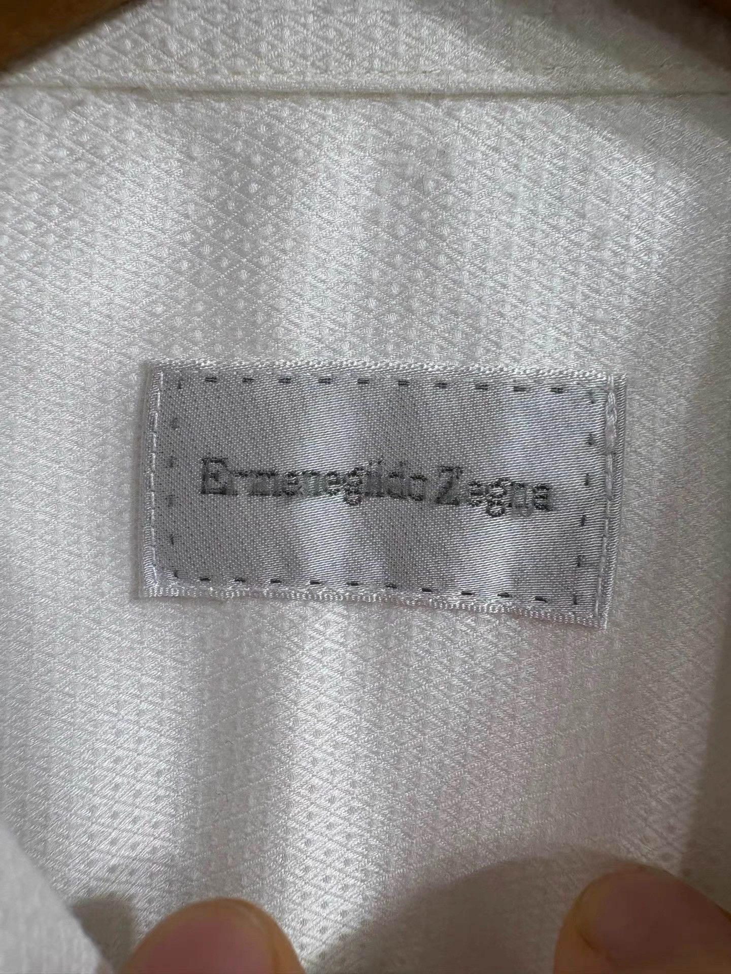 Ermenegildo Zegna Ermenegildo Zegna Men's White Long Sleeve Shirt K29 Size US M / EU 48-50 / 2 - 3 Thumbnail