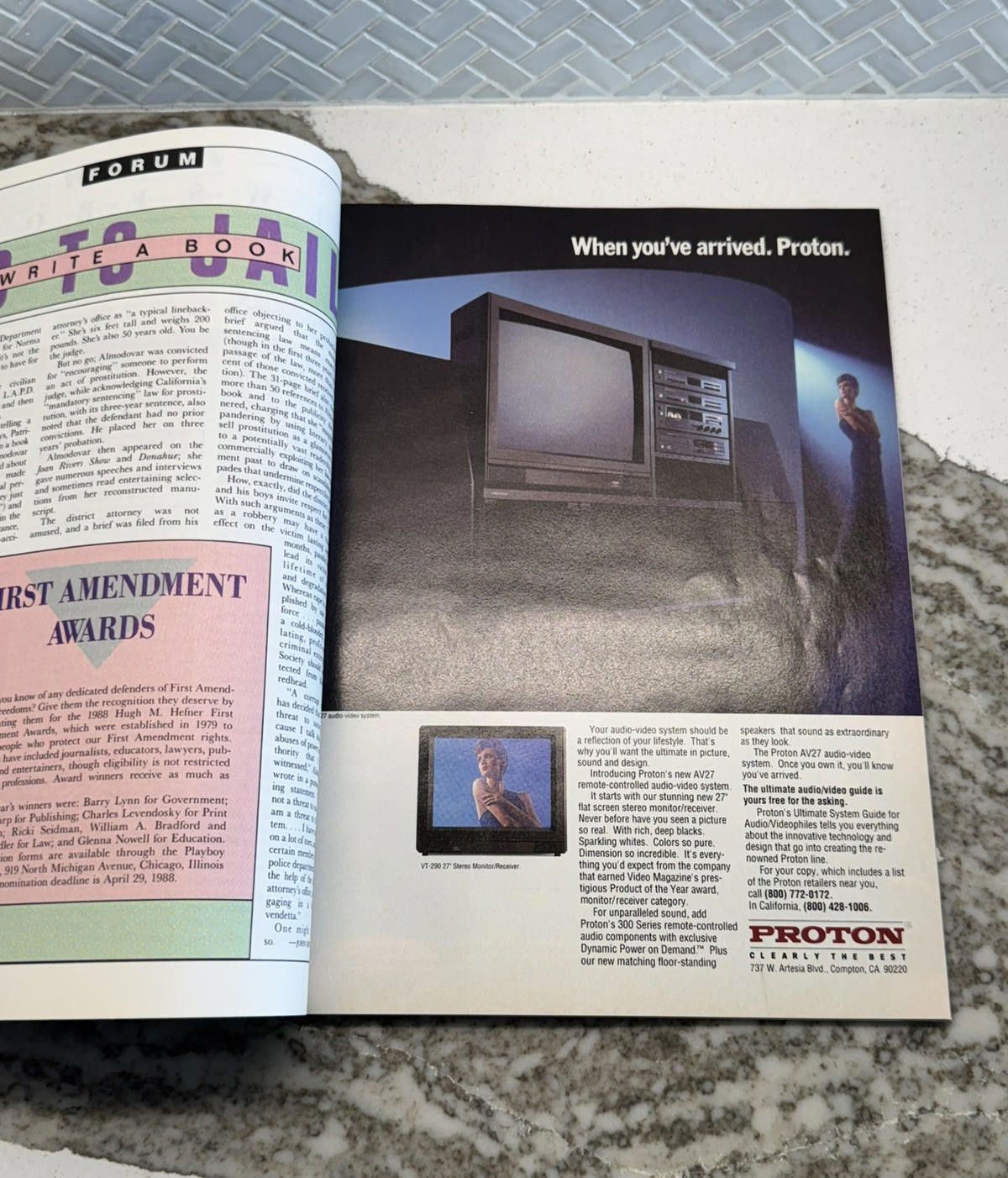 Designer Playboy Magazine April 1988 Vanity ELOISE BROADY Jay Leno Size ONE SIZE - 4 Thumbnail