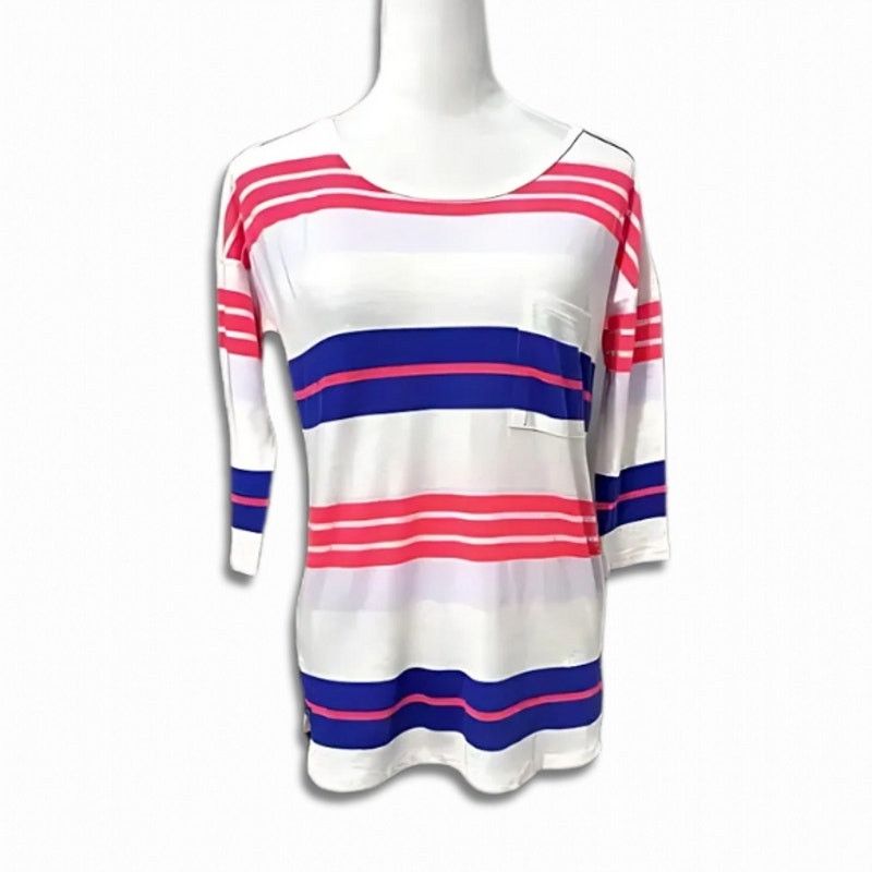 Gap Gap T-Shirt Stripe 3/4 Sleeves Round Hem Multicolor PXS Size XS / US 0-2 / IT 36-38 - 1 Thumbnail