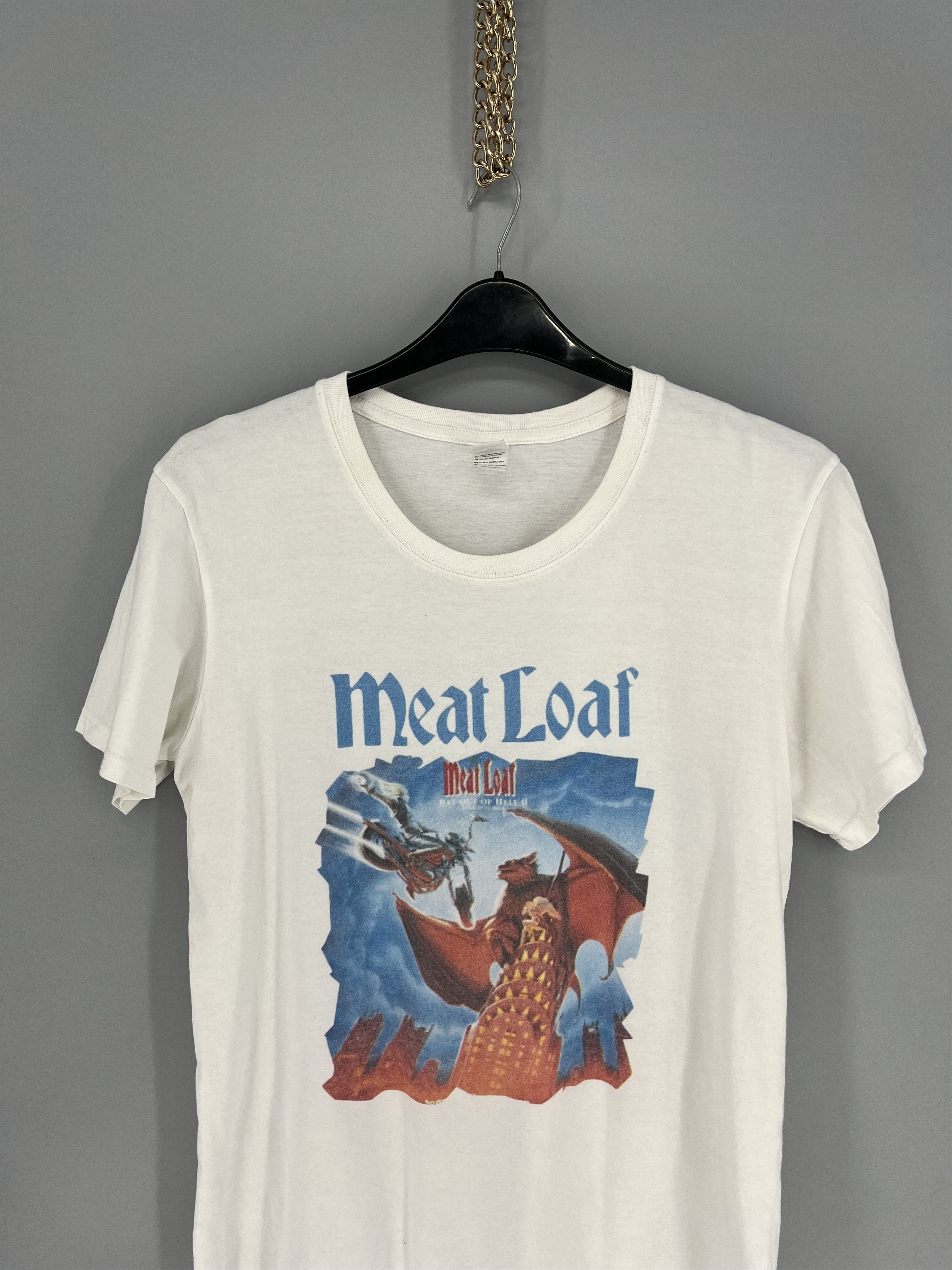Band Tees × Vintage Vintage 90s Meat Loaf Bat Out Of Hell World Tour Tee Size US M / EU 48-50 / 2 - 6 Thumbnail