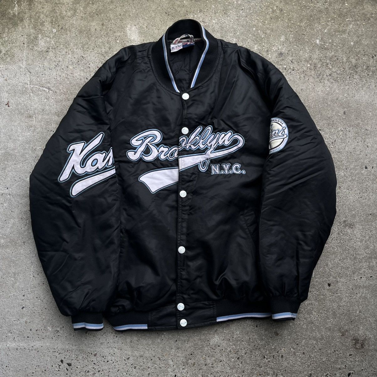 Vintage Karl Kani 23 Brooklyn bomber jacket satin big logo
