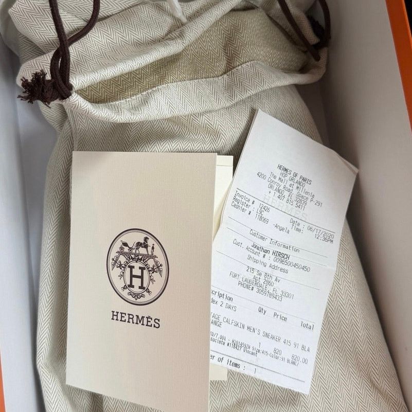 Hermes Size 8.5 - Hermes Advantage White Orange Sneakers NEW Size US 8.5 / EU 41-42 - 10 Thumbnail