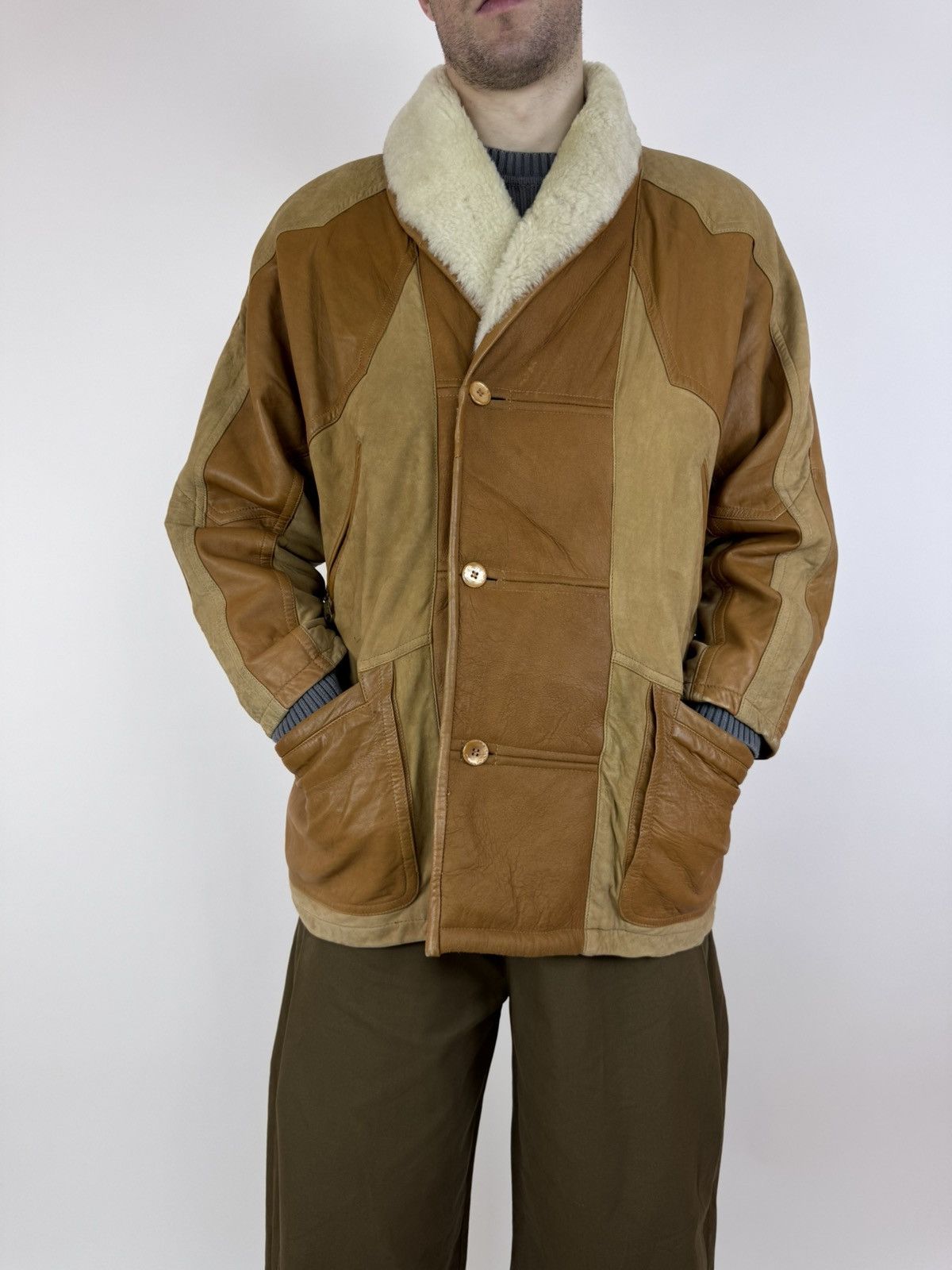 Vintage Latif Sheepskin Leather Jacket Vintage Mens Size US M / EU 48-50 / 2 - 3 Thumbnail