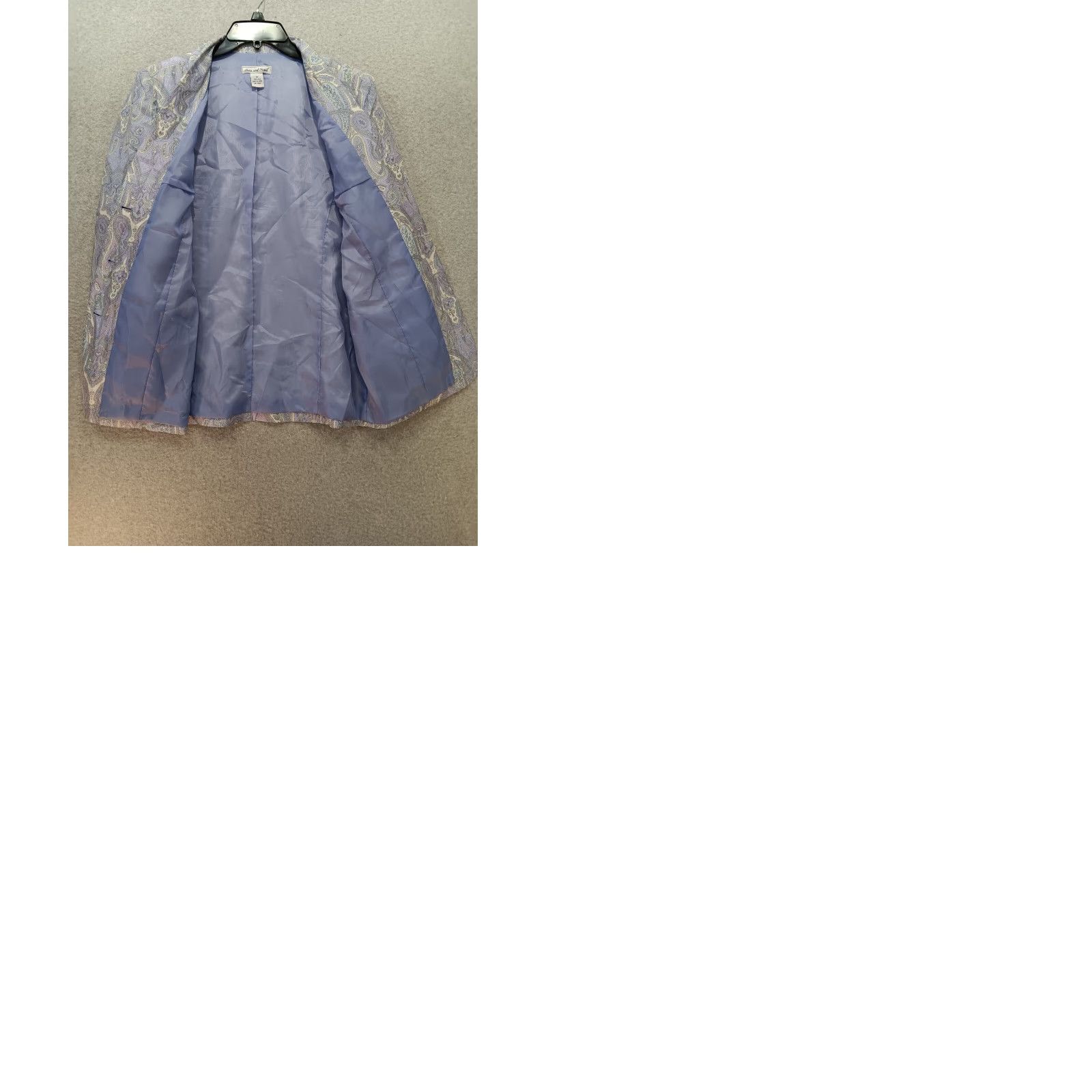 Vintage VINTAGE Anna And Frank Jacket Women's M Paisley Purple 100% Silk Lined 90s Casual Business Party/Cocktail Travel Workwear Size M / US 6-8 / IT 42-44 - 10 Thumbnail
