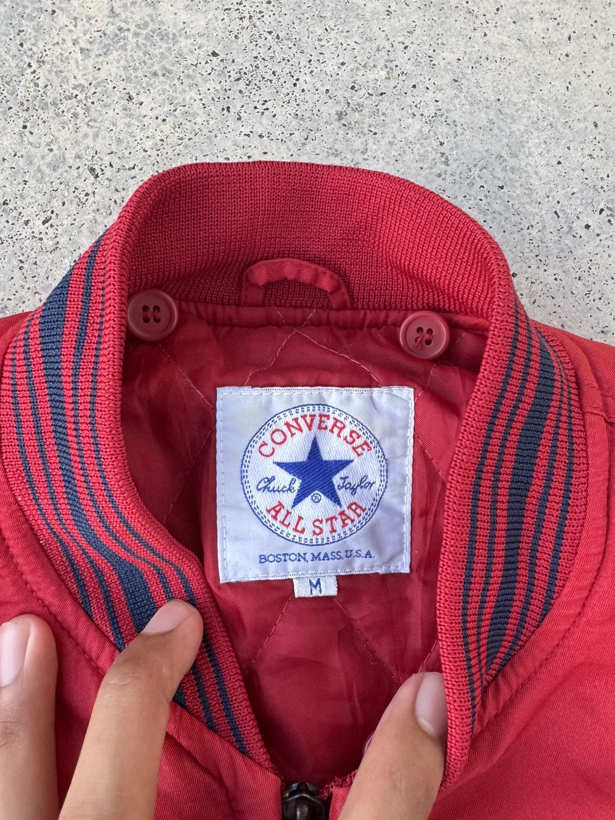 Converse Distressed 90s Converse College Varsity Jacket Size US M / EU 48-50 / 2 - 9 Thumbnail