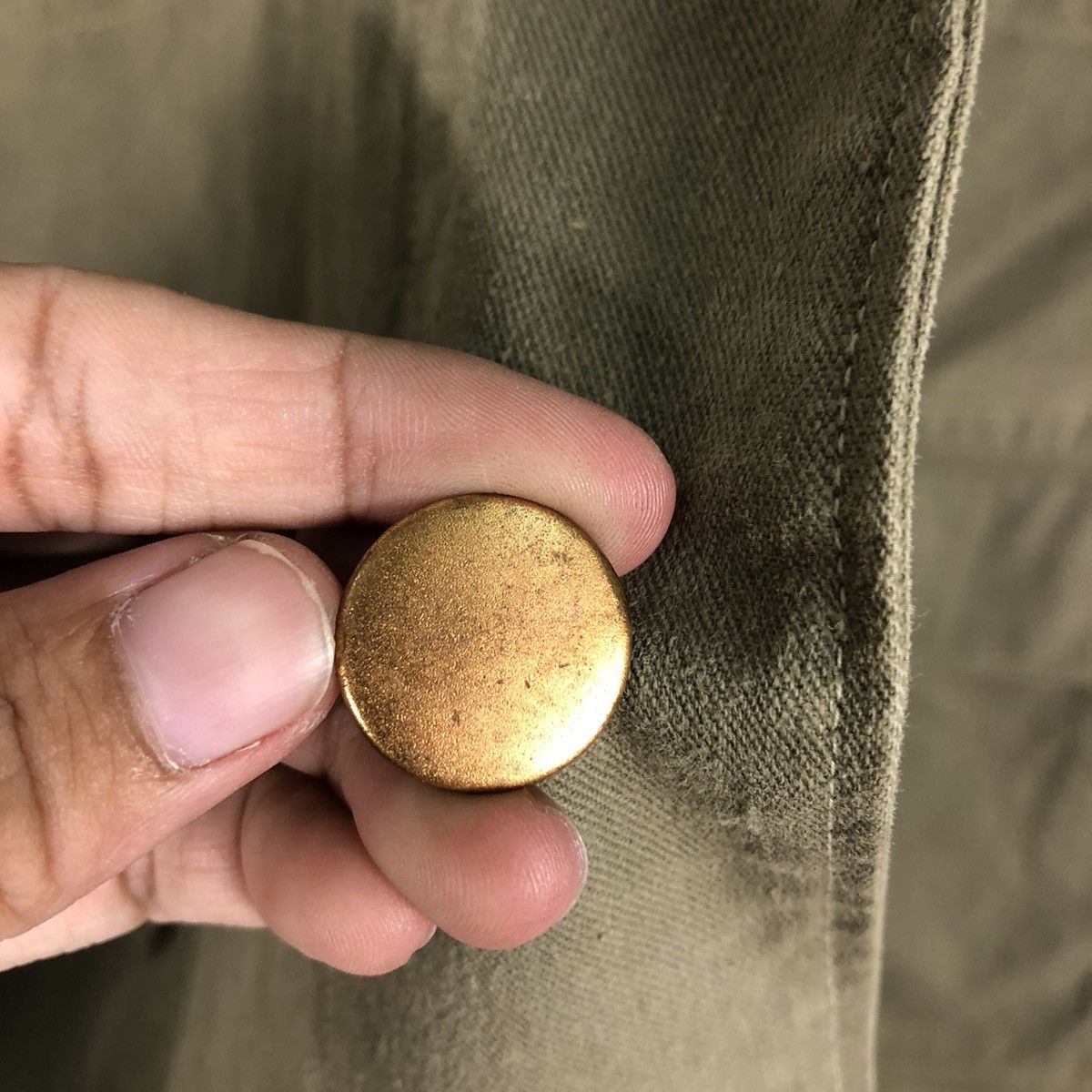 Vintage 🔥TRUE VINTAGE 60’s MILITARY CHORE WORK BUTTON Size US S / EU 44-46 / 1 - 16 Thumbnail