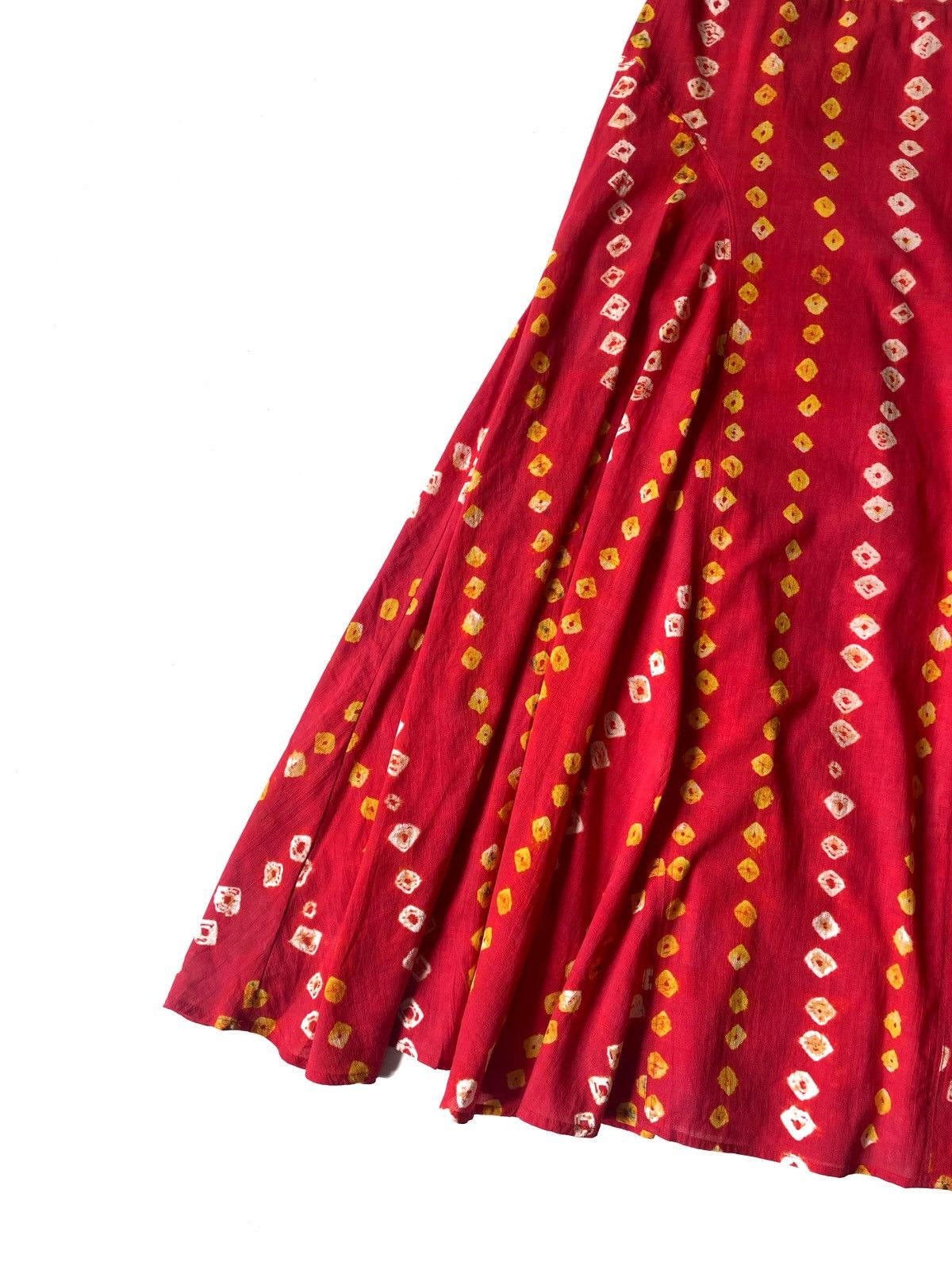 Designer × Polo Ralph Lauren Polo Ralph Lauren Red Cotton Maxi Skirt Size 6/M Made India Size 28" / US 6 / IT 42 - 2 Thumbnail