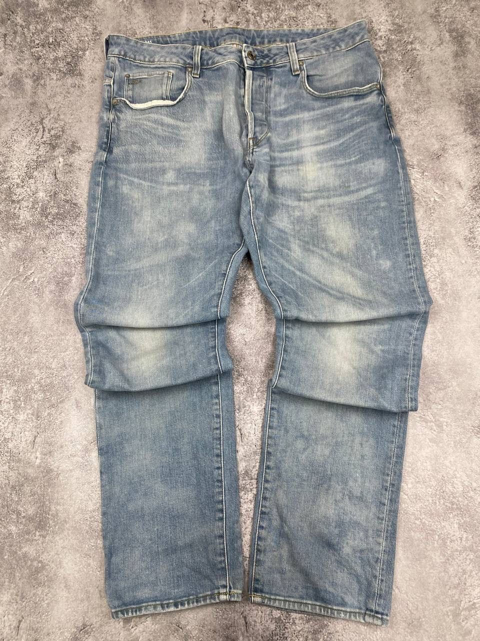 G-Star G-Star Raw Men Cotton Jeans 3301 Blue Classic Light Wash Size US 31 - 5 Thumbnail