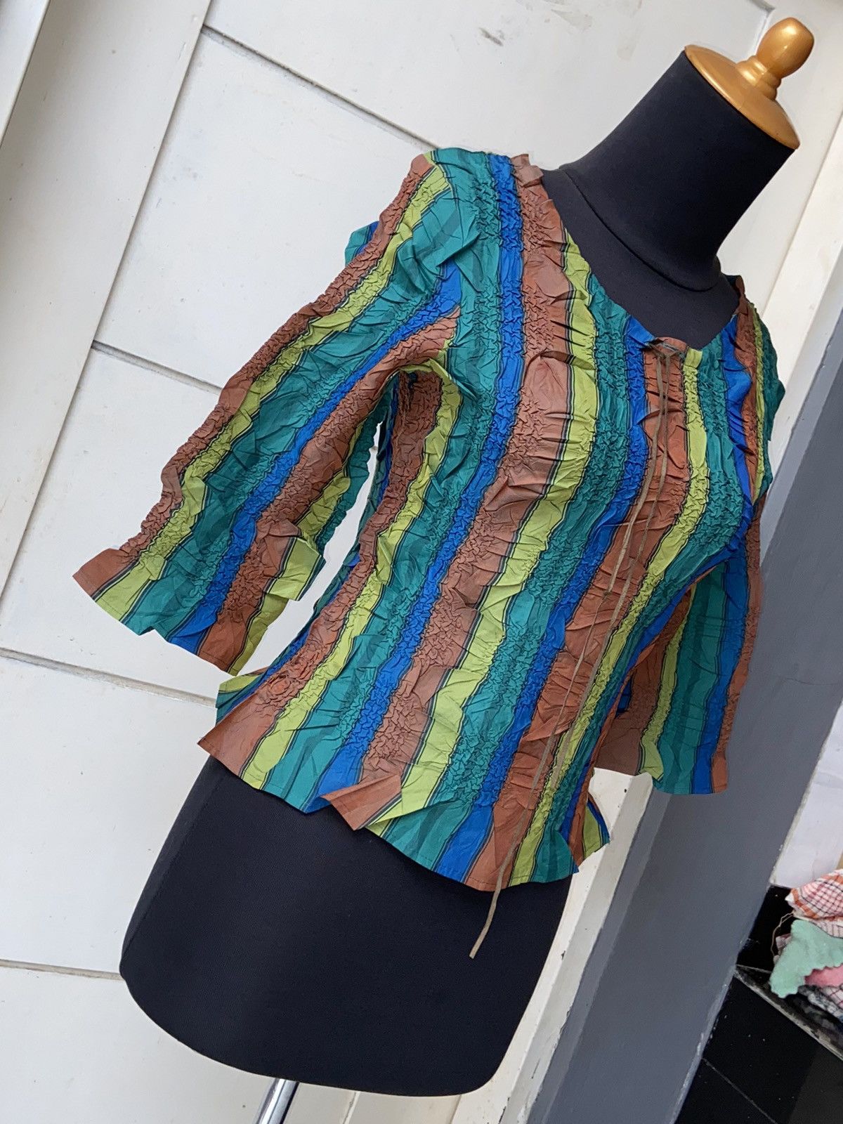 Designer PEPLUM By YOSHIKI HISHINUMA Blouse Size XS / US 0-2 / IT 36-38 - 11 Thumbnail