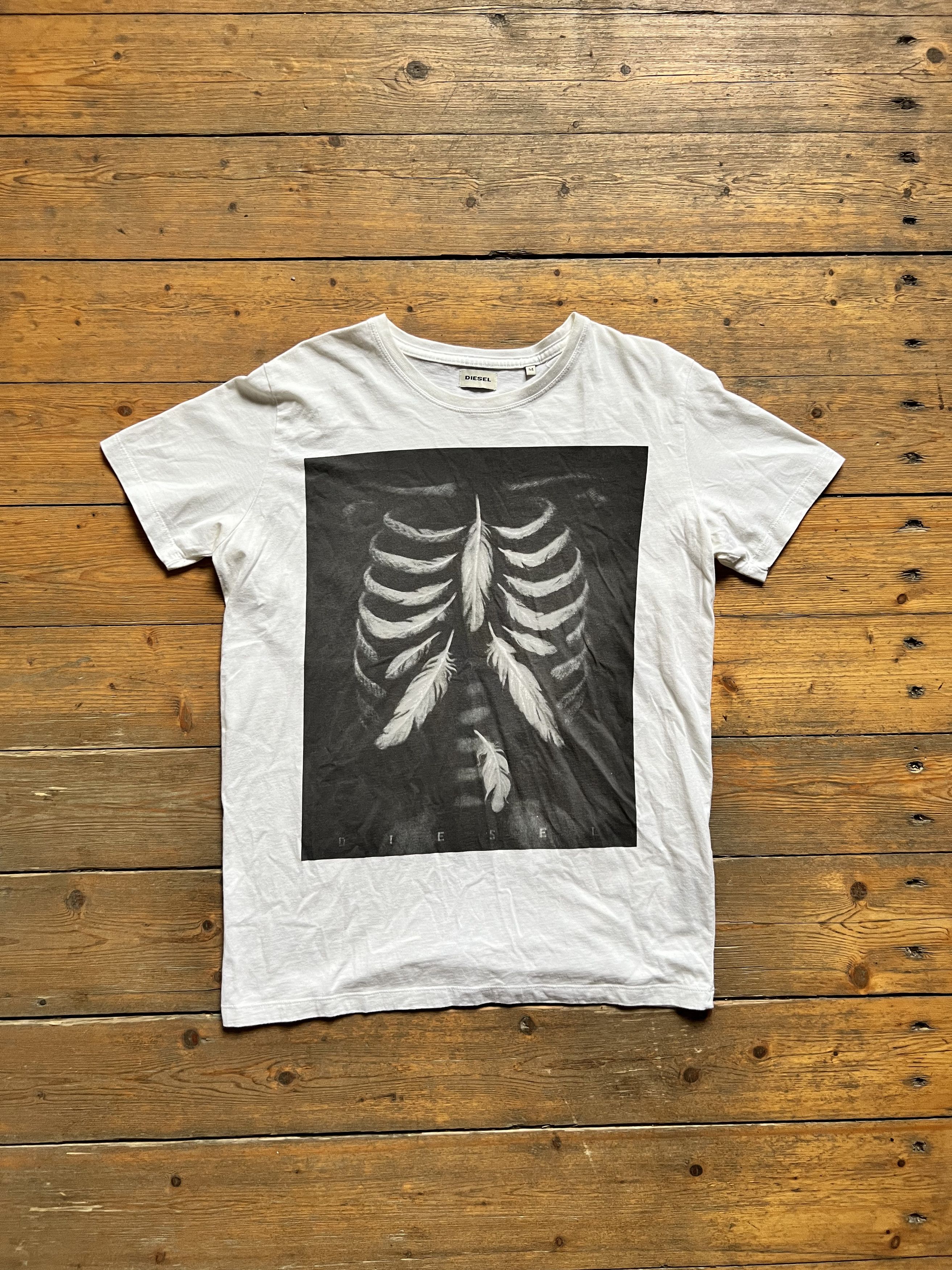 Diesel Diesel Skeleton Lungs Tee Y2k Size US M / EU 48-50 / 2 - 1 Thumbnail