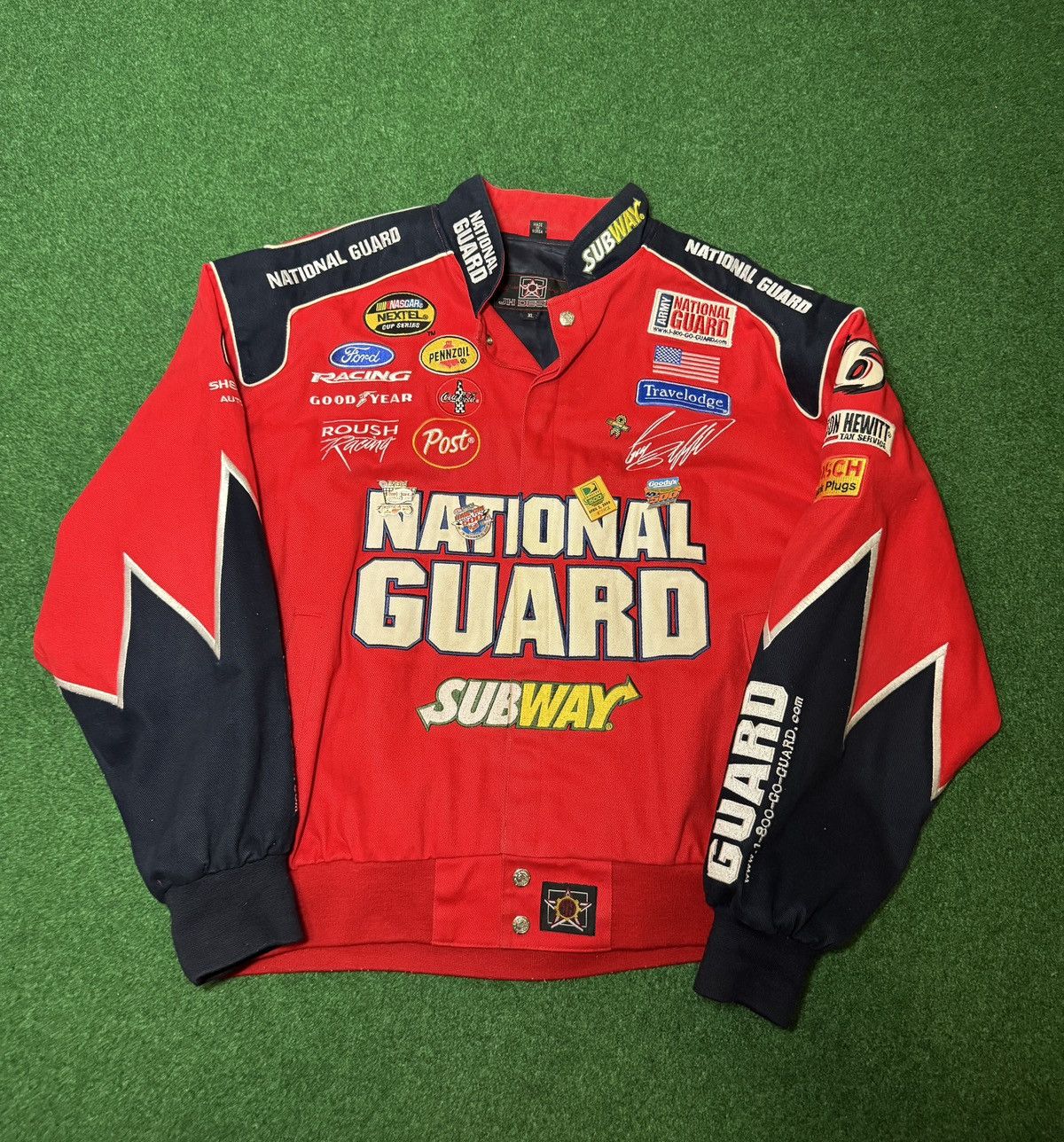 JH Design JH Design National Guard Subway Red XL Nascar Jacket Size US XL / EU 56 / 4 - 1 Thumbnail